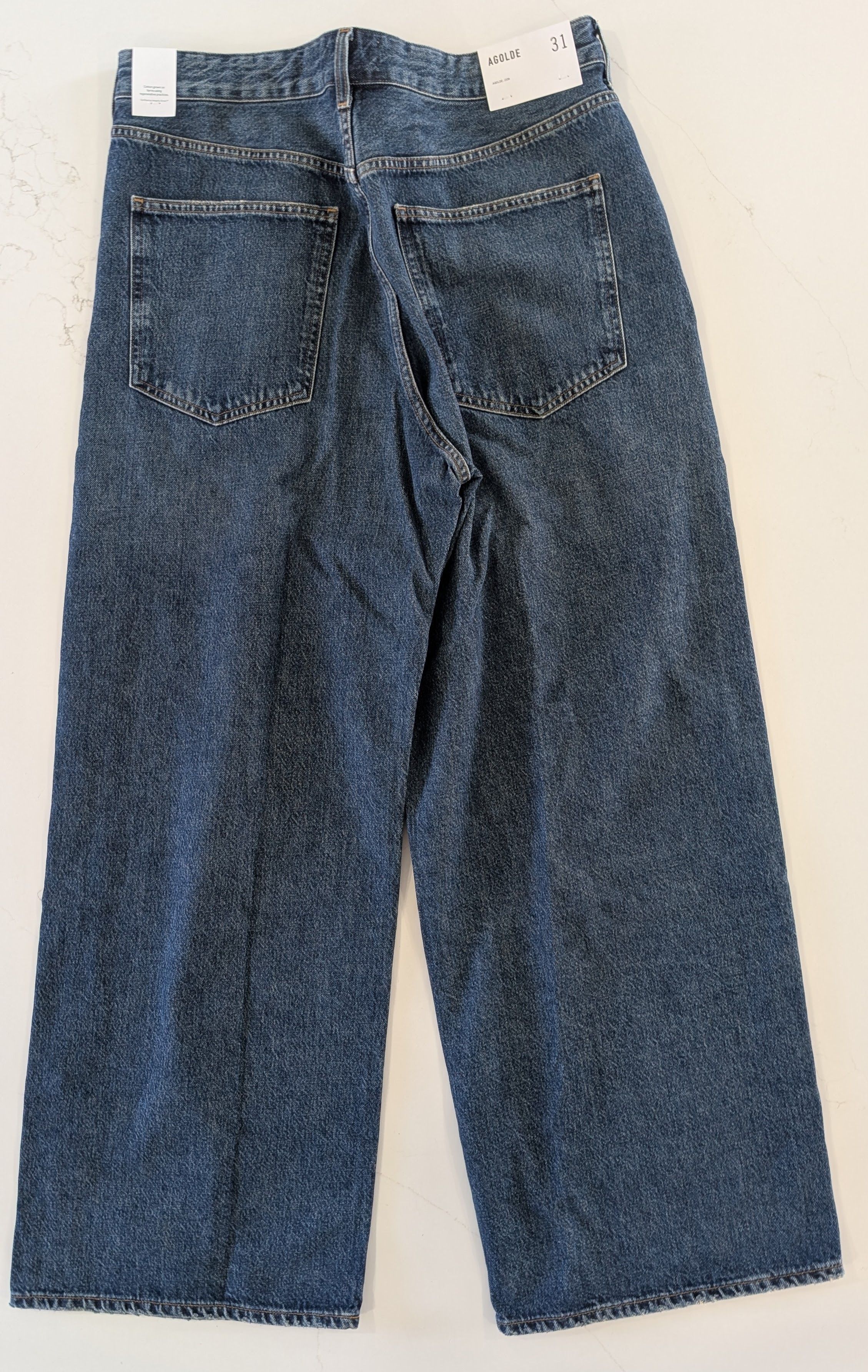 Agolde AGOLDE Vana Fold Jeans Nexus Blue Size 31 Size 31" - 2 Thumbnail