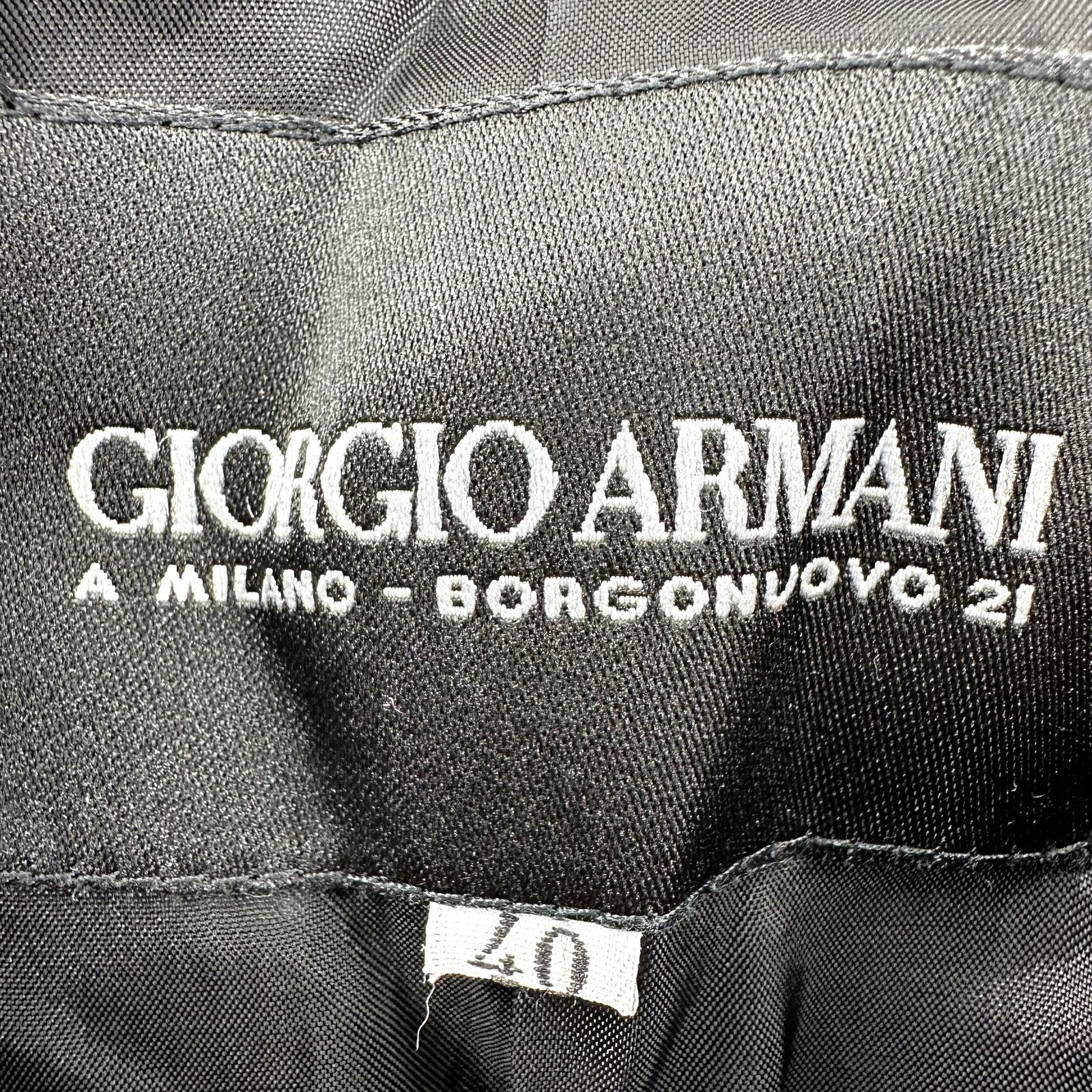 Giorgio Armani Giorgio Armani Collarless Button Suit Jacket Pinstriped 40 S Size S / US 4 / IT 40 - 3 Thumbnail