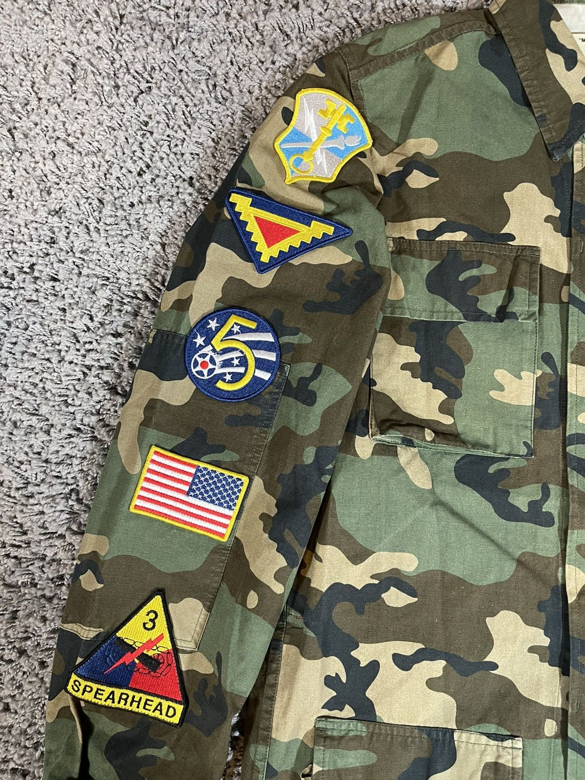 Off-White OFF-WHITE Virgil Abloh Army Archive Field Jacket Camouflage Size US XXS / EU 40 - 5 Thumbnail
