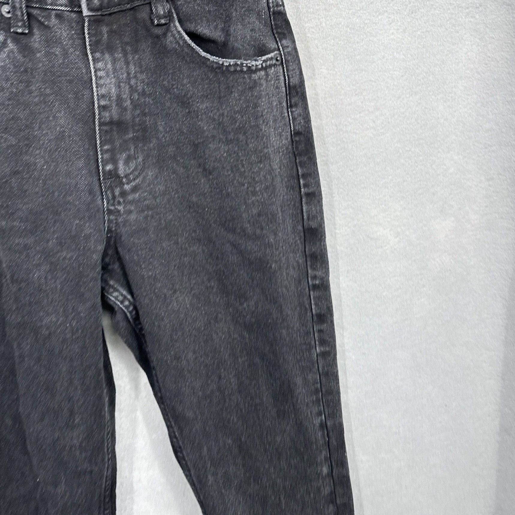 Denime White Fox Jeans Womens XS Black Denim High Rise Ankle Y2K Preppy 90s Retro Size 26" / US 2 / IT 38 - 6 Thumbnail