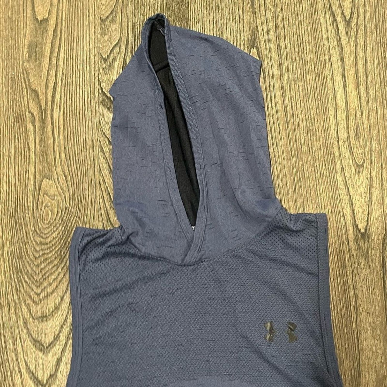 Under Armour Under Armour Gray Fitted HeatGear Sleeveless Hoodie Size S Size S / US 4 / IT 40 - 3 Thumbnail