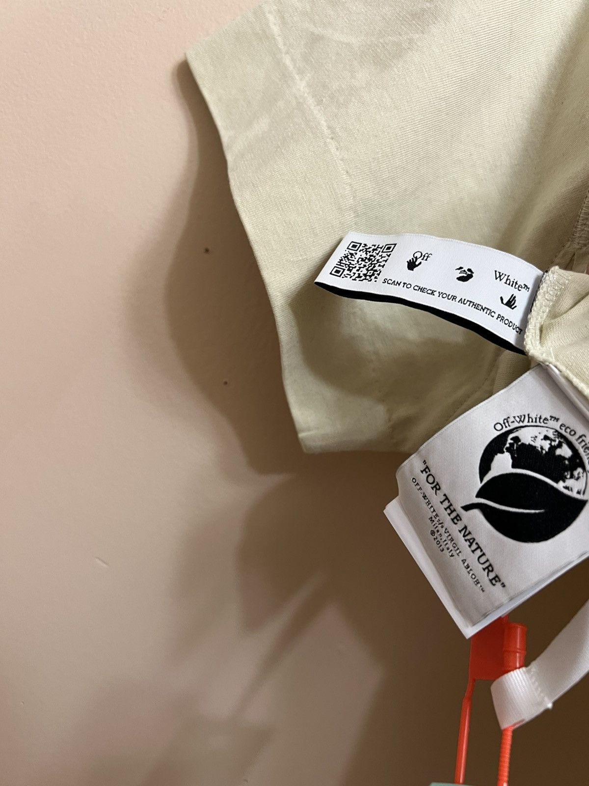 Off-White Off-White Embroidered Baseball Logo Beige Crop Top | 2XS Size XXS / US 00 / IT 34 - 7 Thumbnail