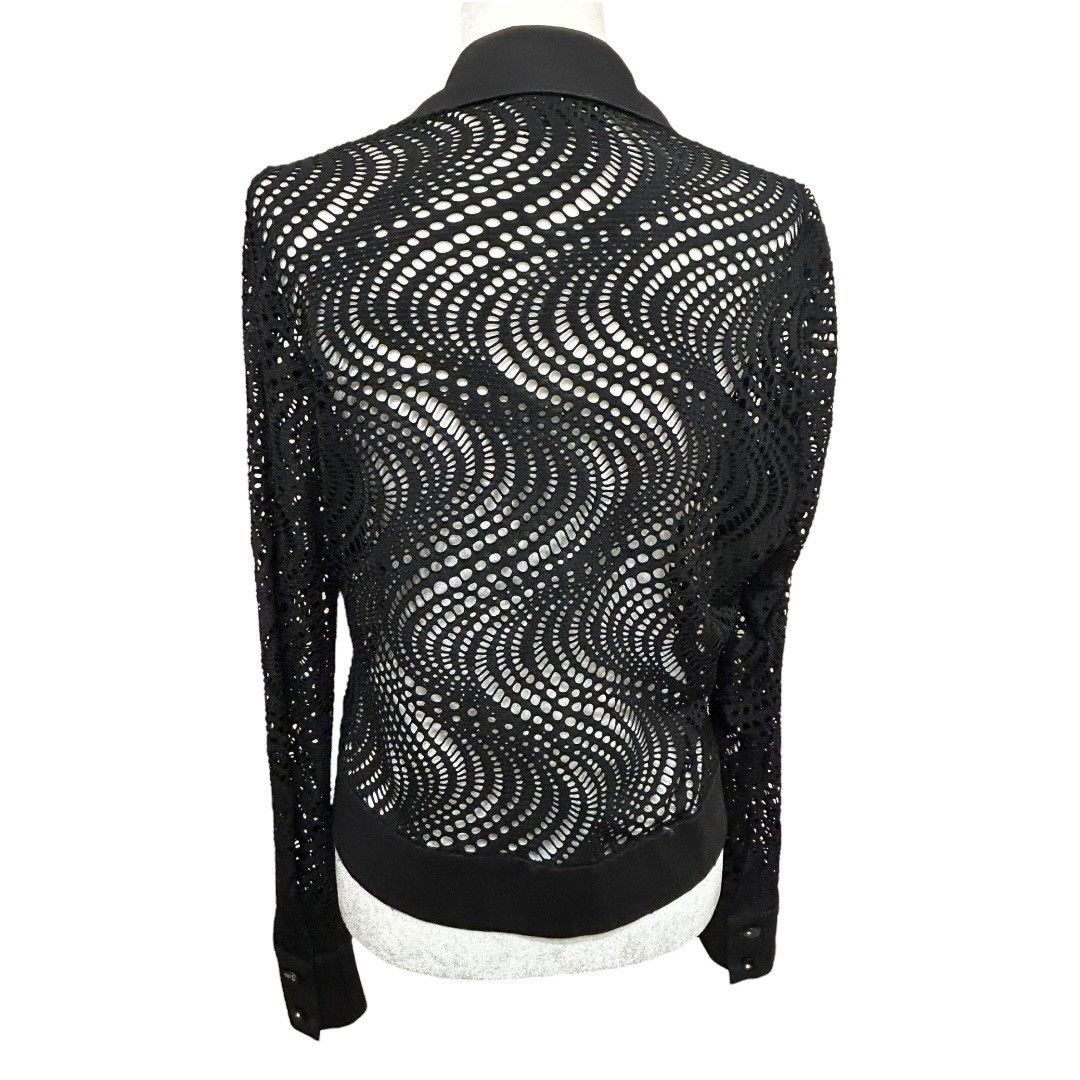 Joseph Ribkoff Joseph Ribkoff Black Open Front Jacket With Rhinestone Embel Size L / US 10 / IT 46 - 2 Thumbnail