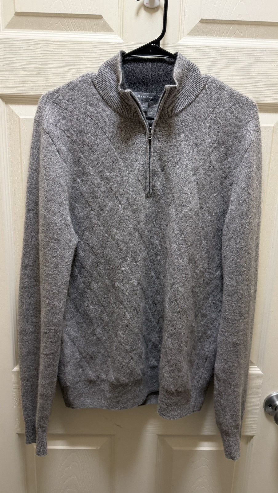 100% cashmere quarter zip