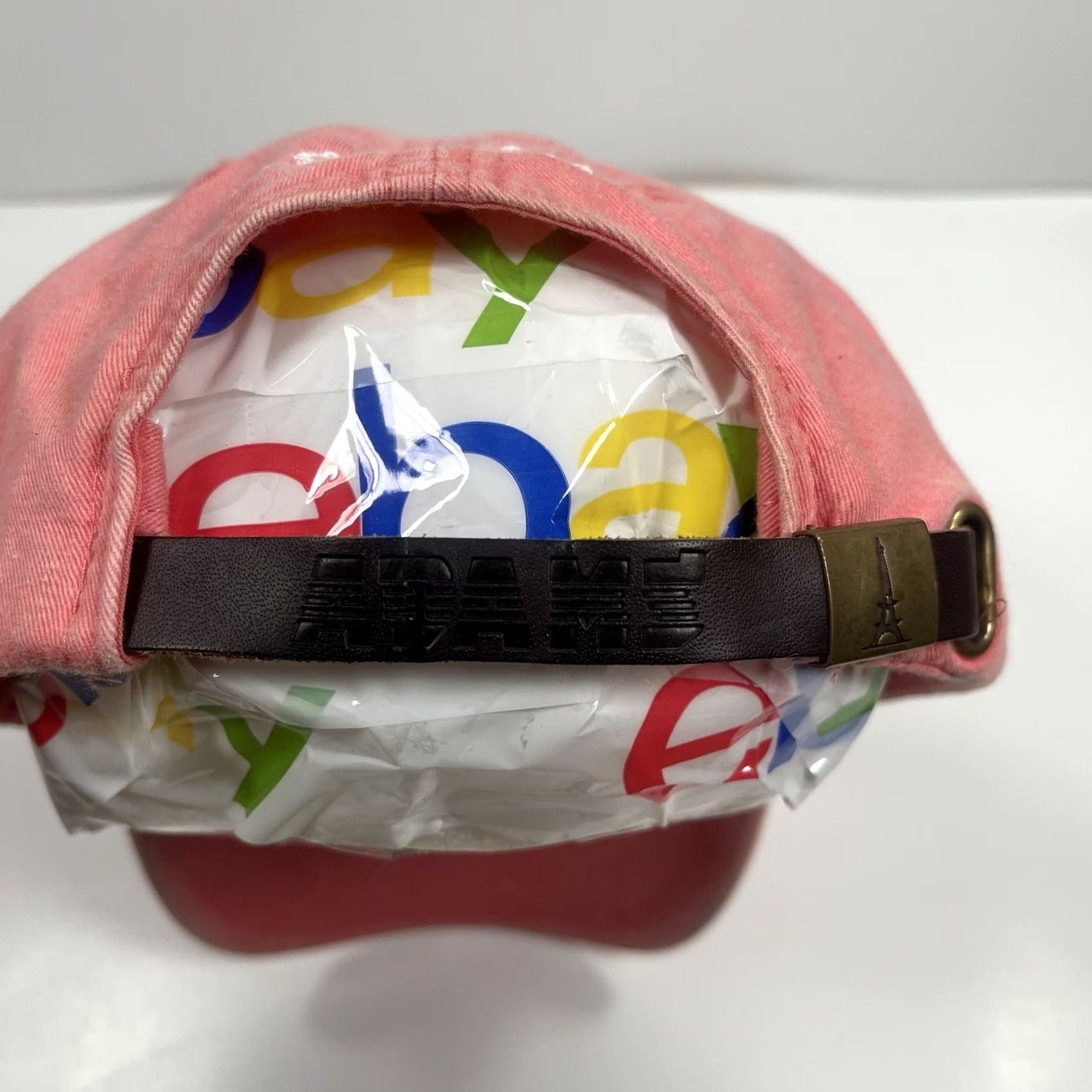 Vintage Adams Hat Cap Adult Pink Texas Embroidered Adjustable Leather StrapBack Womens Size ONE SIZE - 7 Thumbnail