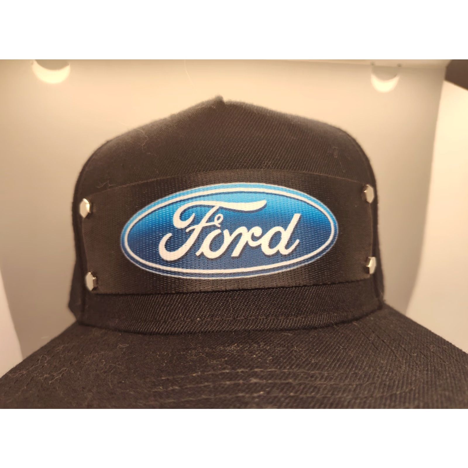Ford Vintage Ford Buckledown Trucker Snapback Hat Black Wool Blend Cars Licensed Mens Adjustable Size ONE SIZE - 2 Thumbnail