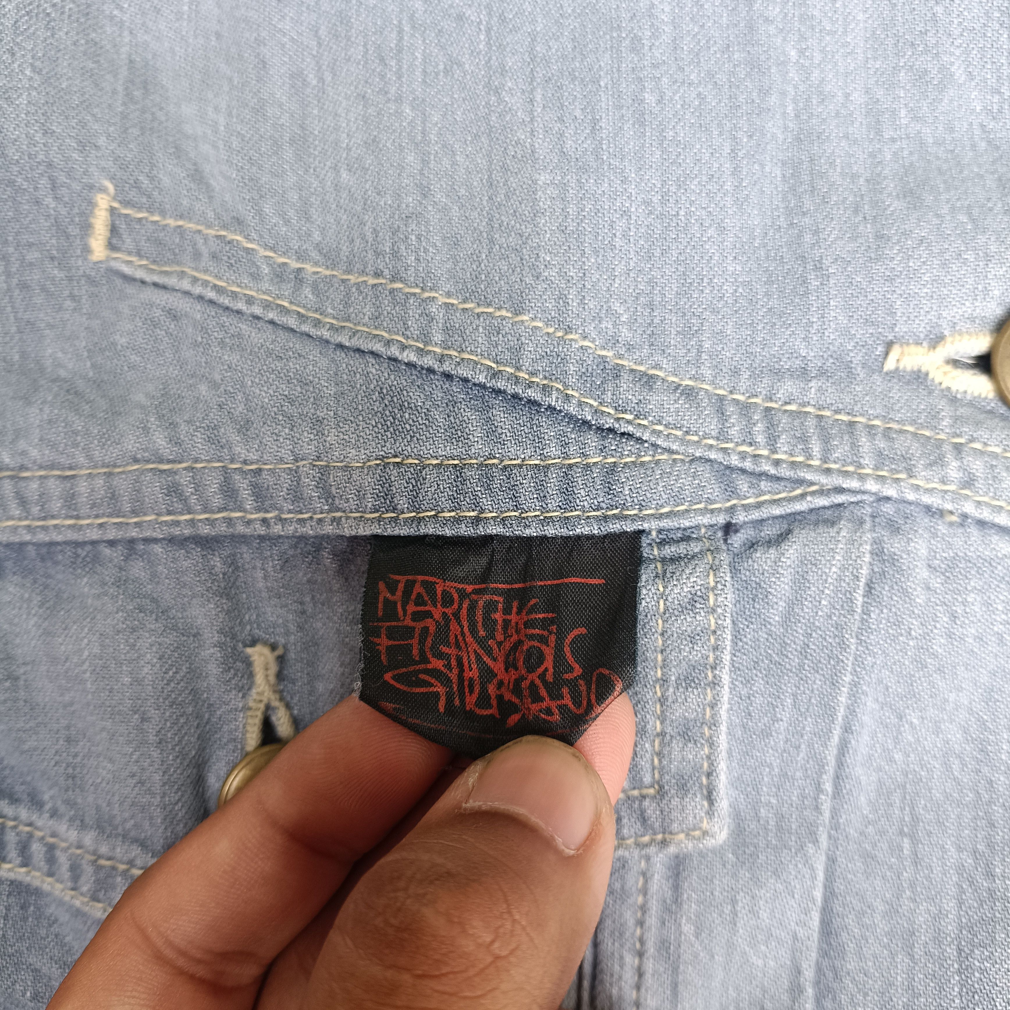 Marithe + Francois Girbaud Vintage MFG Stone Washed Denim Jacket W buckle back Size M / US 6-8 / IT 42-44 - 6 Thumbnail