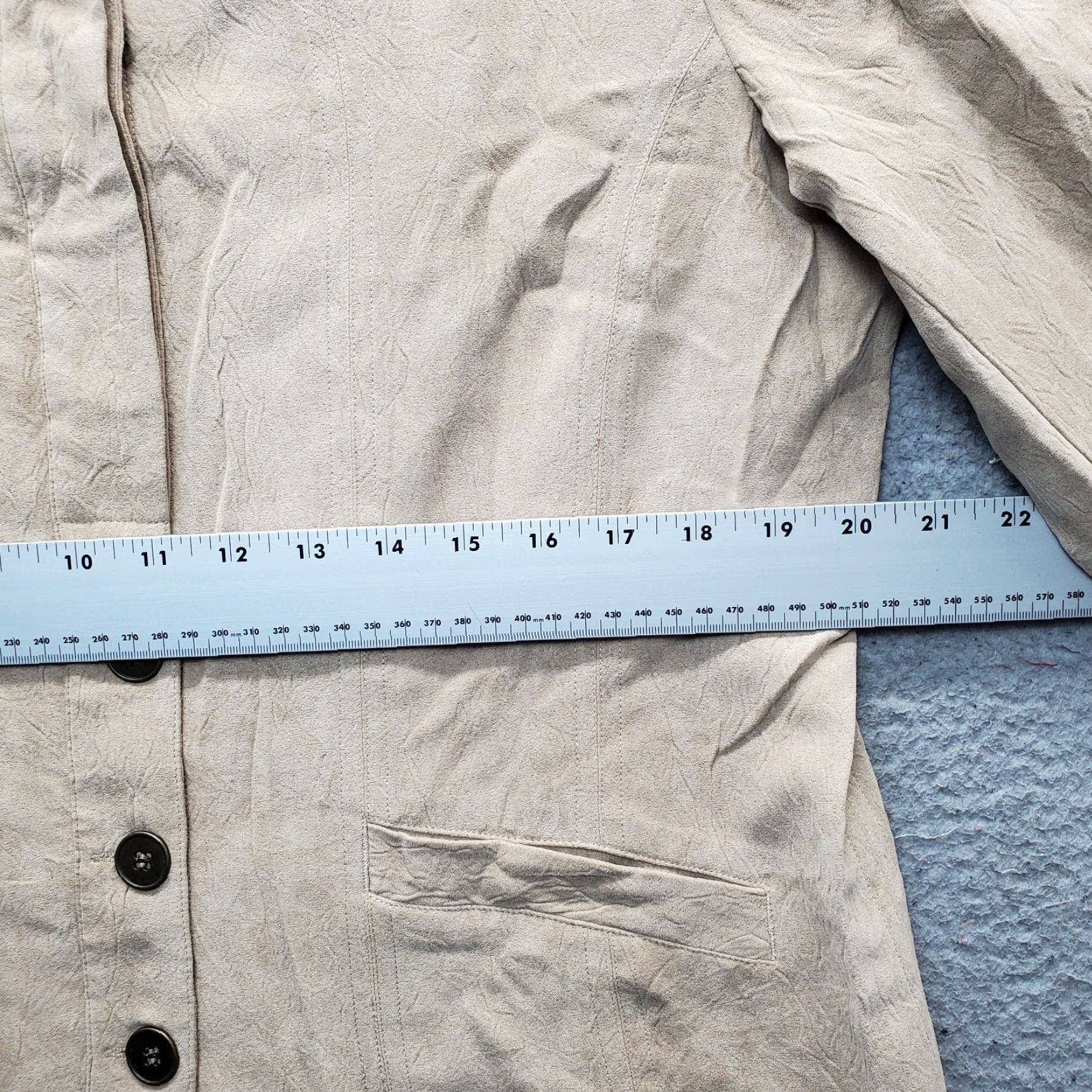 Vintage Chico's Jacket Womens Size 2 Tan Lightweight Long Sleeve Collared Button Front Jacket Mens? Womens? Size XS / US 0-2 / IT 36-38 - 4 Thumbnail