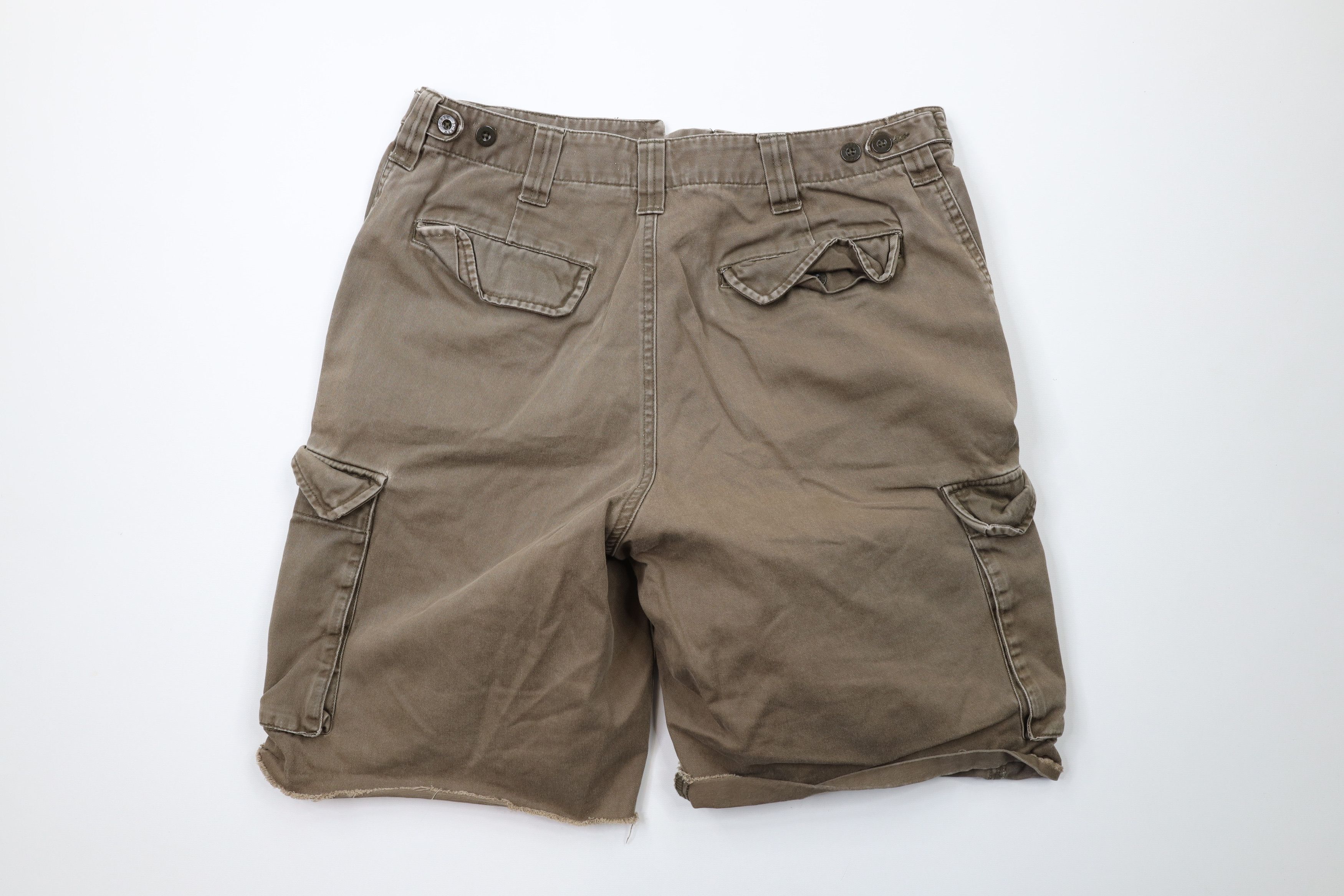 J.Crew Vintage 90s J Crew Button Fly Custom Cut Off Cargo Shorts Size US 32 / EU 48 - 7 Thumbnail