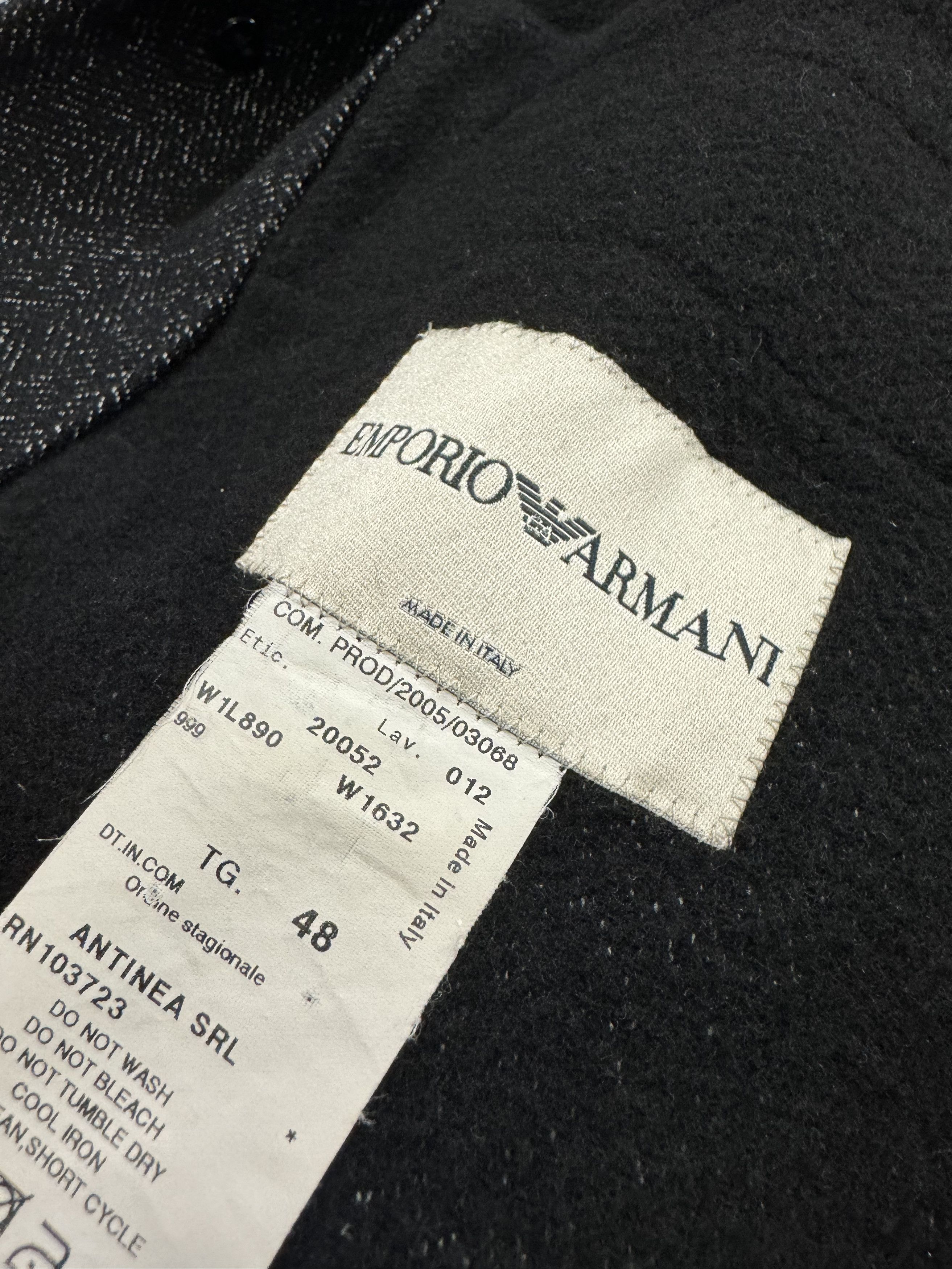 Armani × Vintage AW2005 Emporio Armani Trench Wool Obscure Coat Size US M / EU 48-50 / 2 - 6 Thumbnail