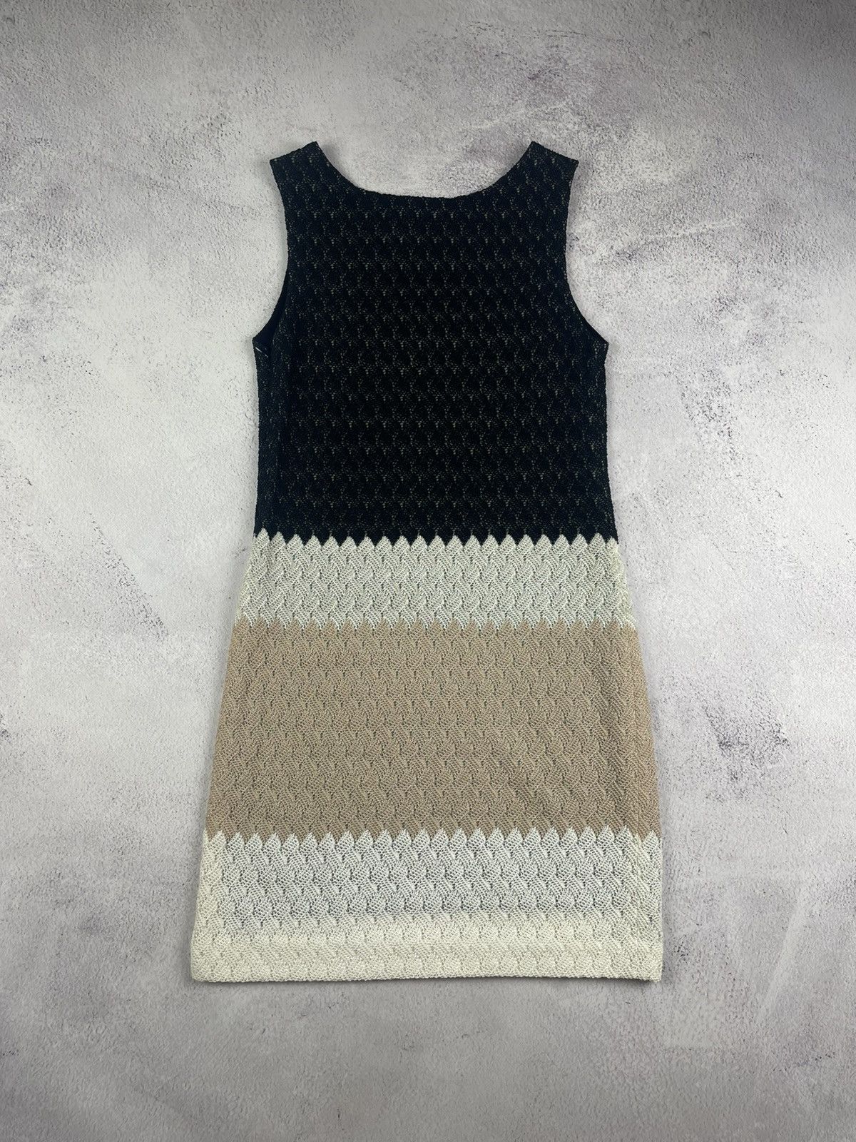 Missoni Missoni Women's Sleeveless Knit Mini Dress Chevron Pattern Size XS / US 0-2 / IT 36-38 - 15 Thumbnail