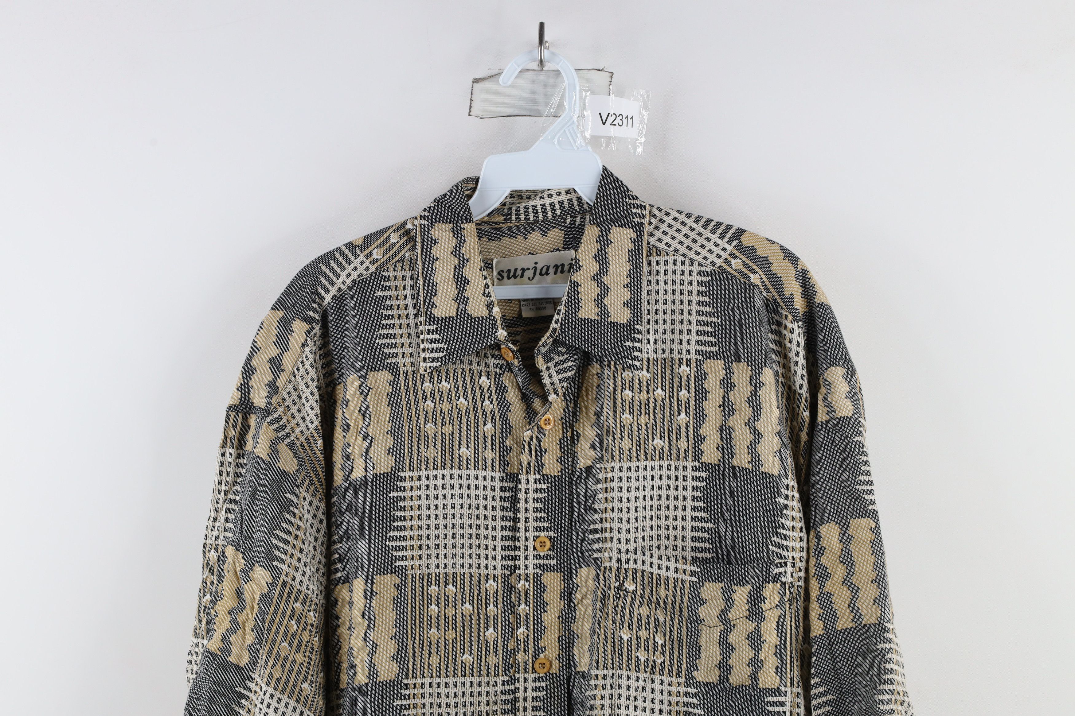 Vintage Vintage 90s Streetwear Checkered Baggy Button Shirt Size US M / EU 48-50 / 2 - 2 Thumbnail