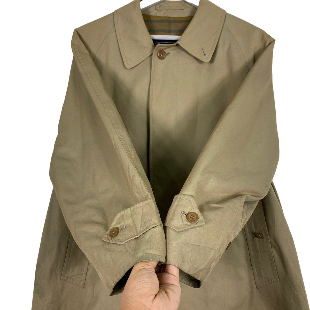 Burberry × Vintage 💥90s BURBERRYS NOVA CHECK TRENCH COAT Size US M / EU 48-50 / 2 - 7 Thumbnail