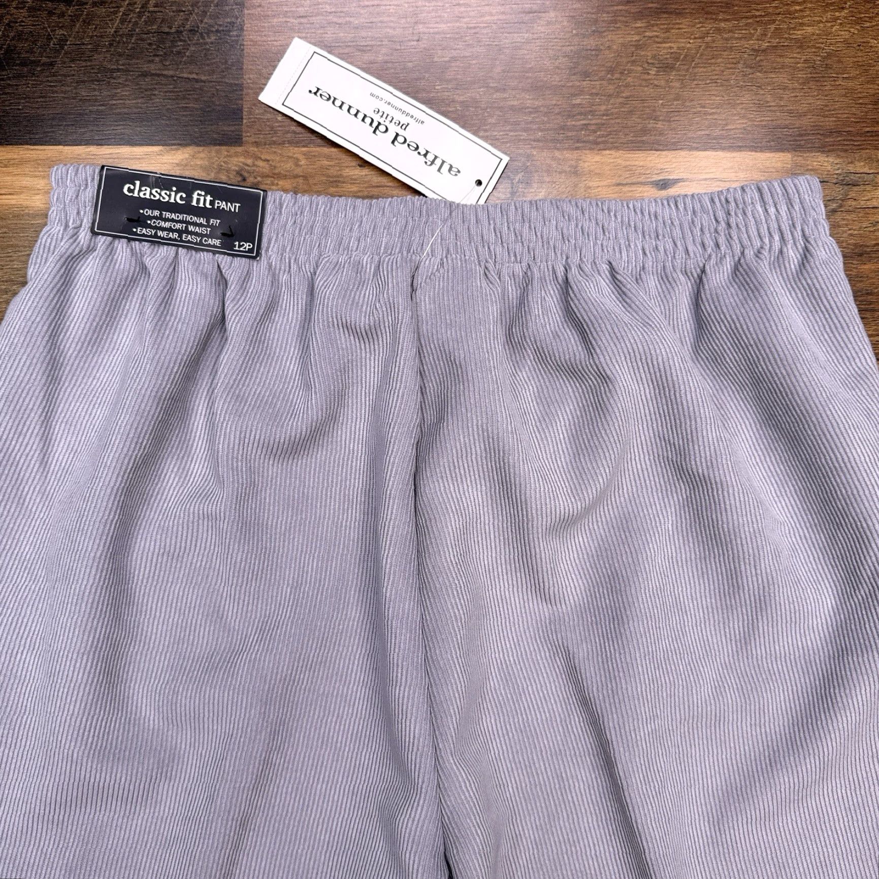 Vintage Alfred Dunner Pants Corduroy Pull On Womens 12 Petite Stonehenge New Size 34" / US 12 / IT 48 - 7 Thumbnail