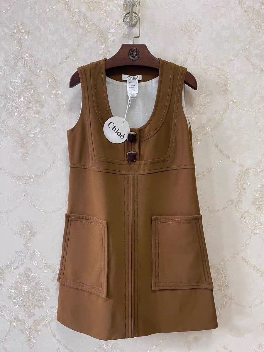 Chloe Chloe New Runway Caramel Sleeveless Pinafore Size M / US 6-8 / IT 42-44 - 1 Thumbnail