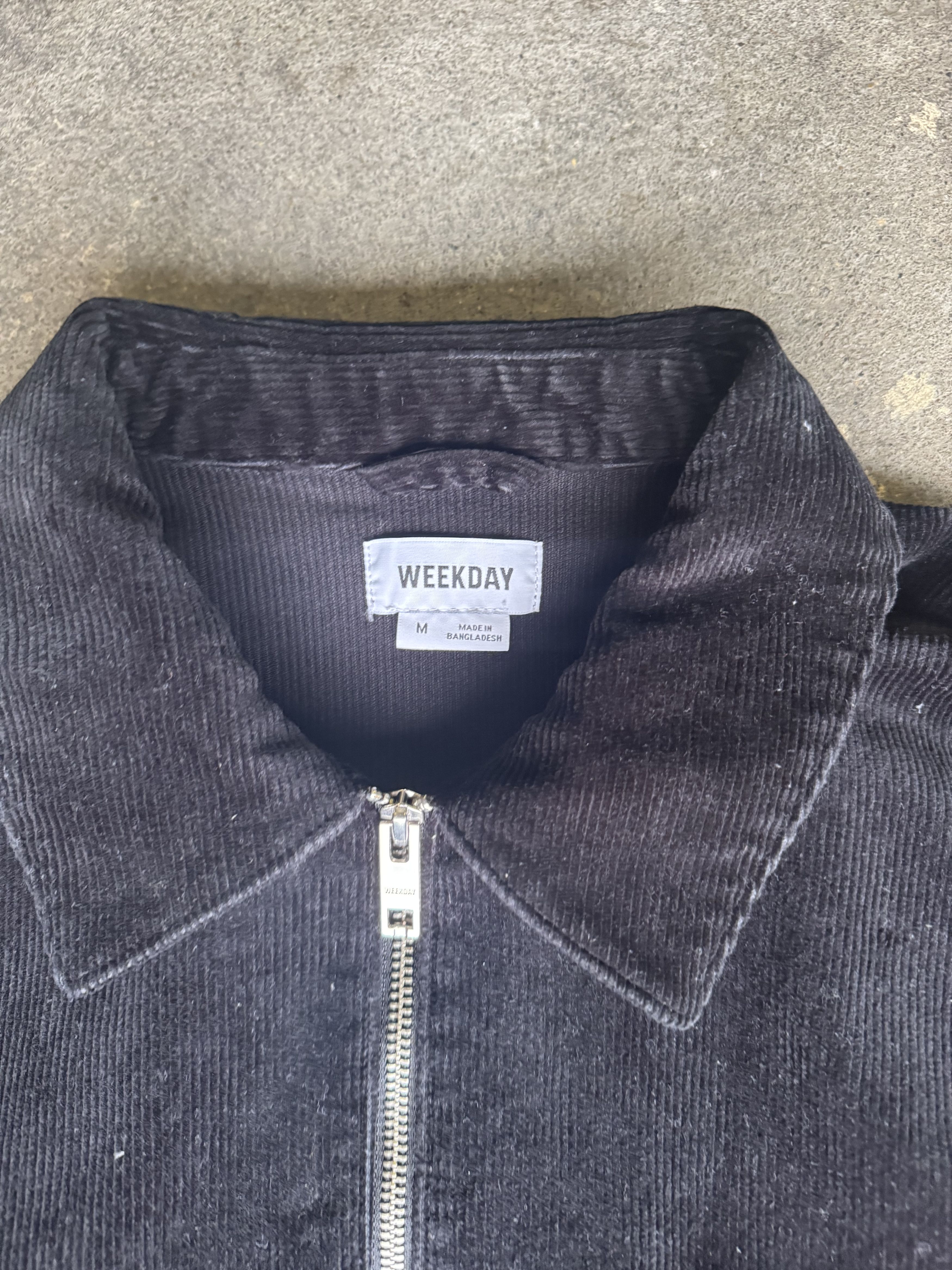 Weekday Weekday Black Corduroy Zip Jacket Size US M / EU 48-50 / 2 - 3 Thumbnail