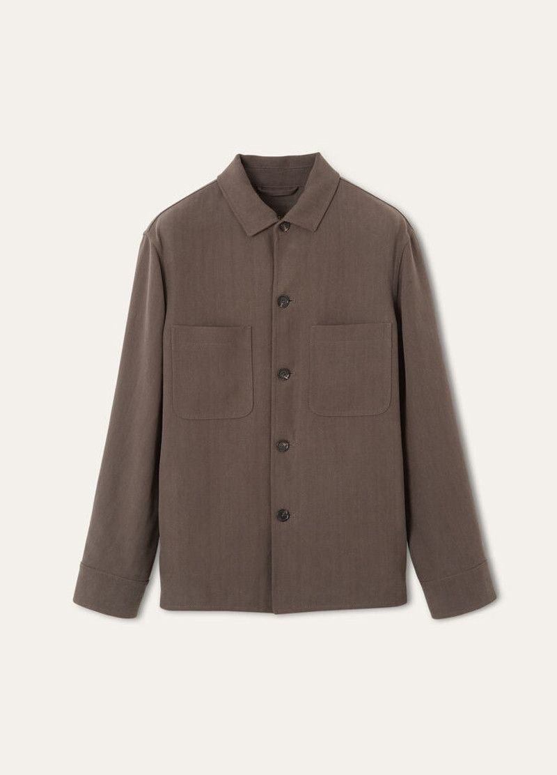 Loro Piana o1w1db10226 FAP2078 Evandro Overshirt in Brown Size US XL / EU 56 / 4 - 1 Thumbnail