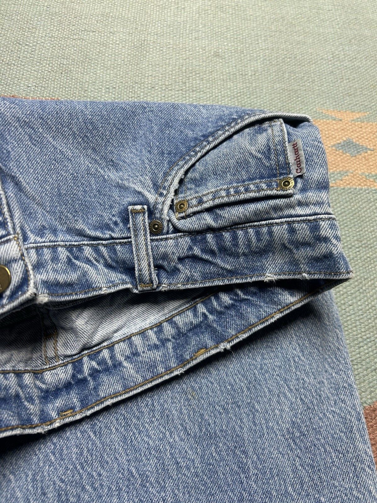 Vintage Vtg Carhartt jeans loose relaxed tapered B17 skater 34x31 Size US 34 / EU 50 - 12 Thumbnail