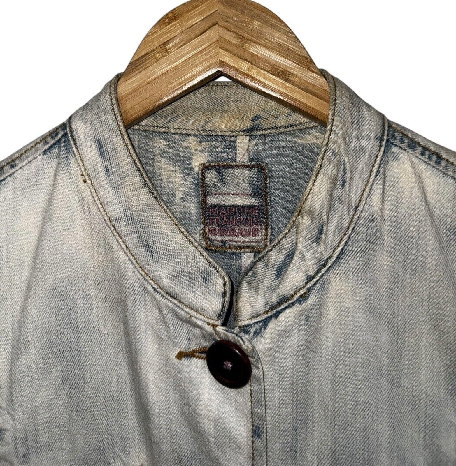 Marithe + Francois Girbaud Marithe Francois Girbaud M+FG Denim Jacket White Wash Sz L Size L / US 10 / IT 46 - 3 Thumbnail