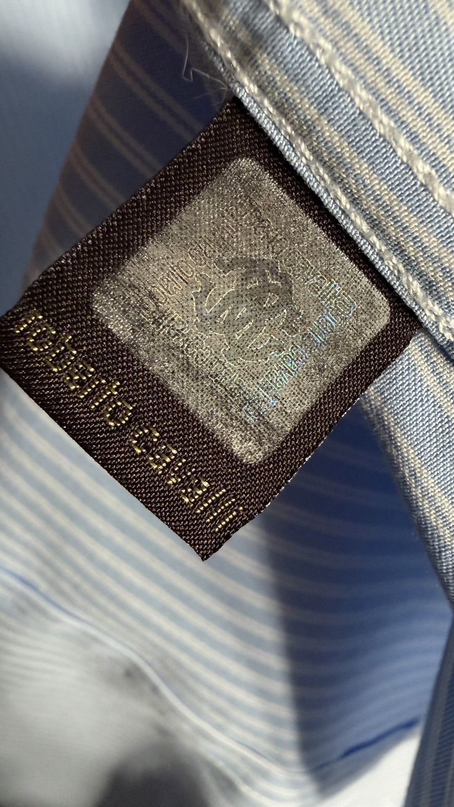 Roberto Cavalli Roberto Cavalli Blue Stripe Shirt Size 43/17 Size US XL / EU 56 / 4 - 3 Thumbnail