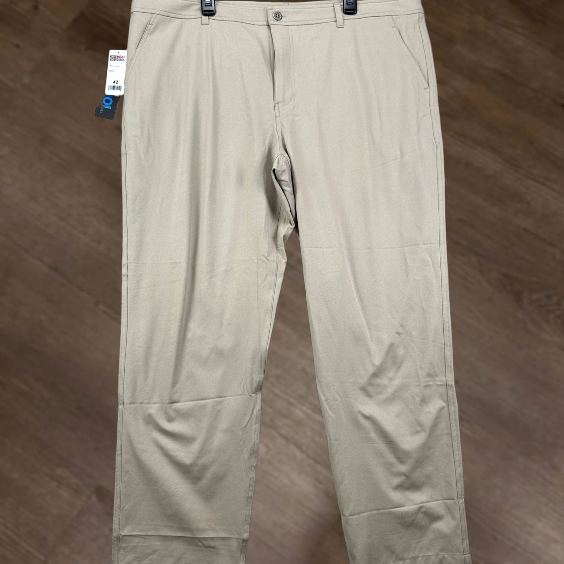 Vintage 32 Degrees Cool Mens Chino Pants 42 Tan Performance Tech Stretch Flat Front NEW Size US 42 / EU 58 - 1 Thumbnail