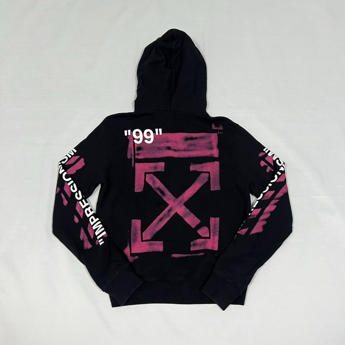 Off-White OFF-WHITE SS19 DIAG STENCIL HOODIE Size US S / EU 44-46 / 1 - 6 Thumbnail