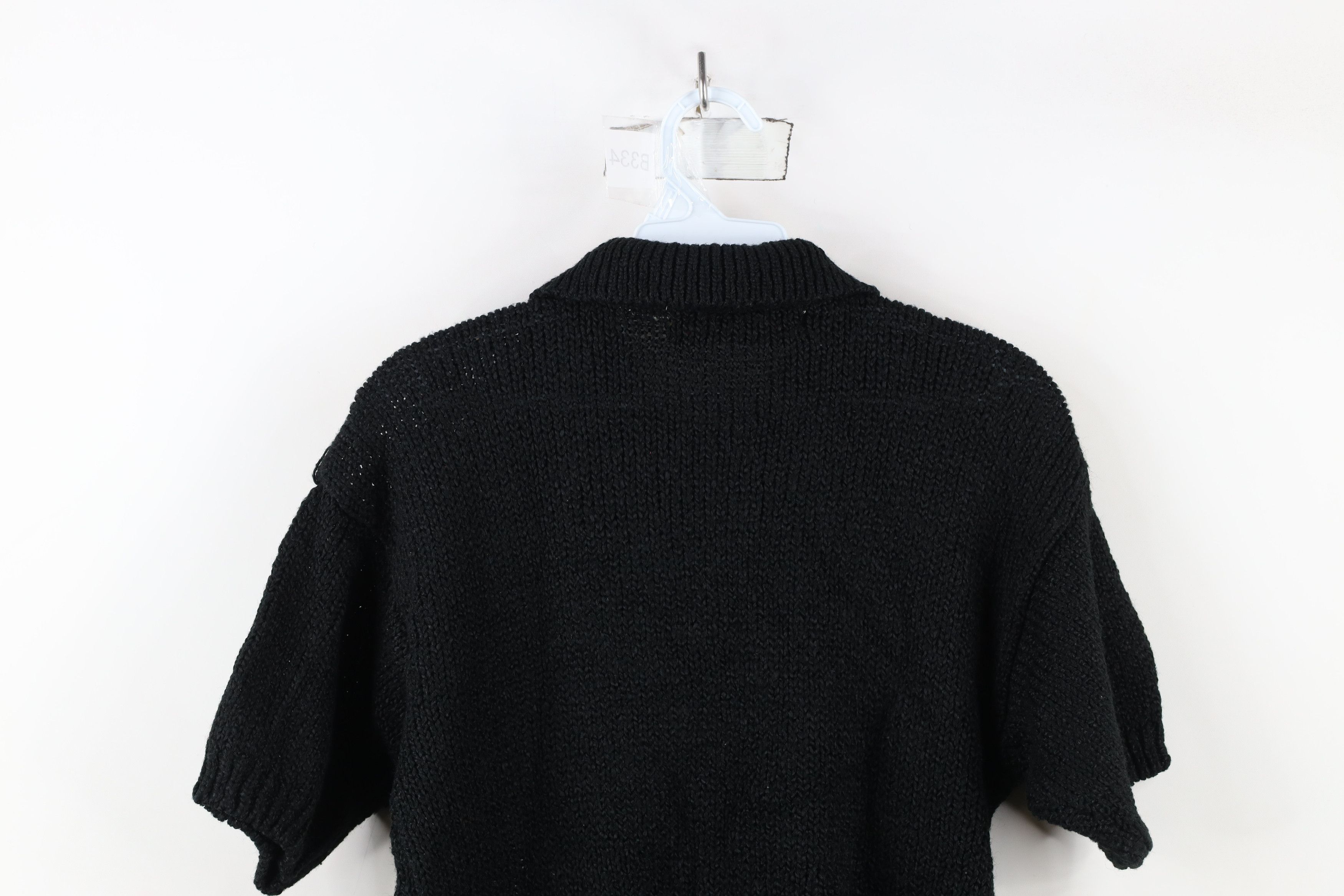 Vintage Vintage 90s Streetwear Ribbed Short Sleeve Collared Sweater Size M / US 6-8 / IT 42-44 - 10 Thumbnail