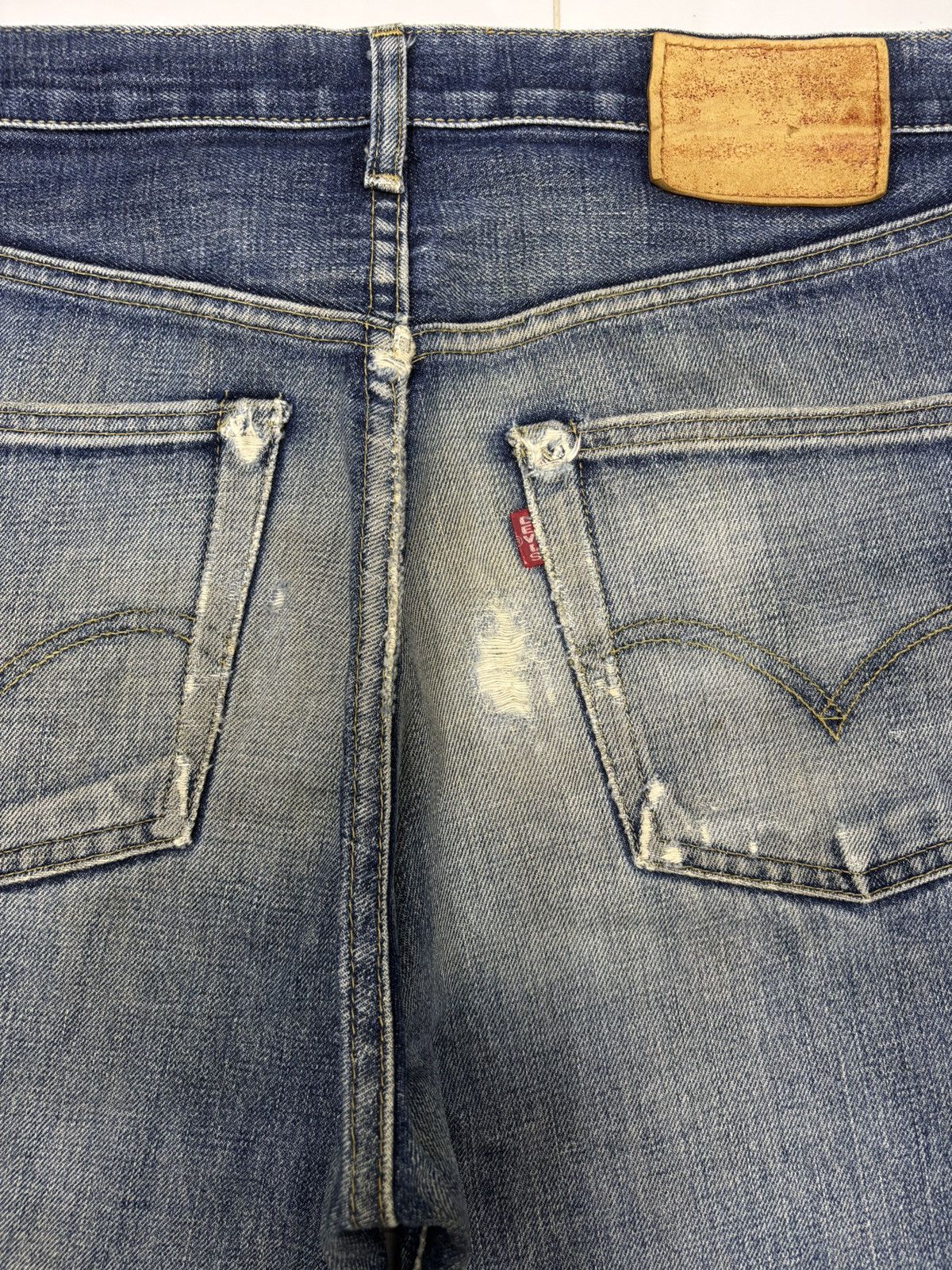 Junya Watanabe × Levi's Vintage Levis Big E Redline Selvedge Jeans Distressed Denim Size US 32 / EU 48 - 16 Thumbnail