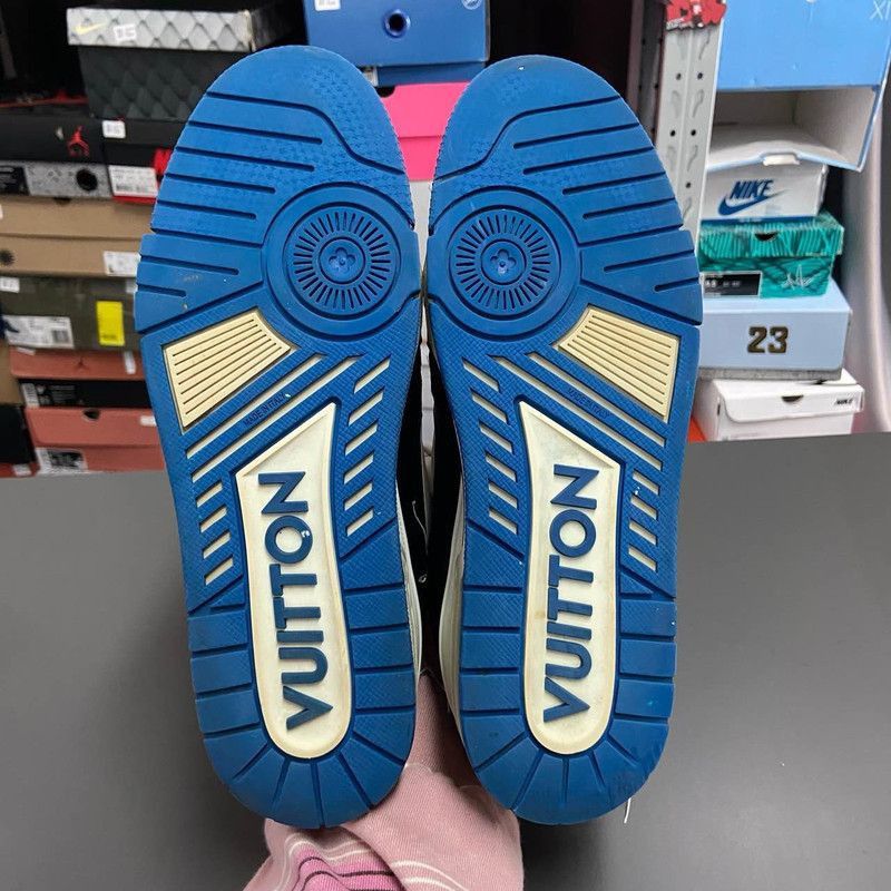 Louis Vuitton Louis Vuitton Trainer Black and Blue Sneakers -2505 Size US 9.5 / IT 39.5 - 4 Thumbnail