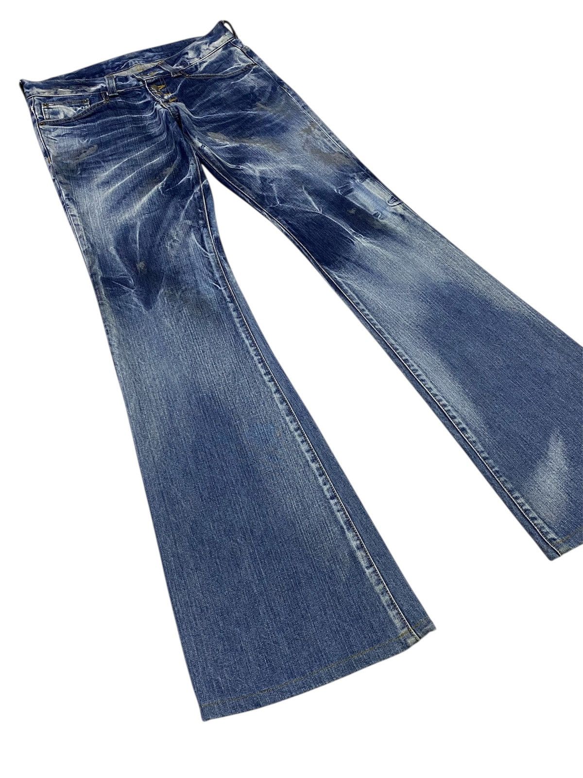 Tornado Mart 💃 Tornado Mart Flare Mudwash Whiskers Denim Pants Size US 30 / EU 46 - 21 Thumbnail