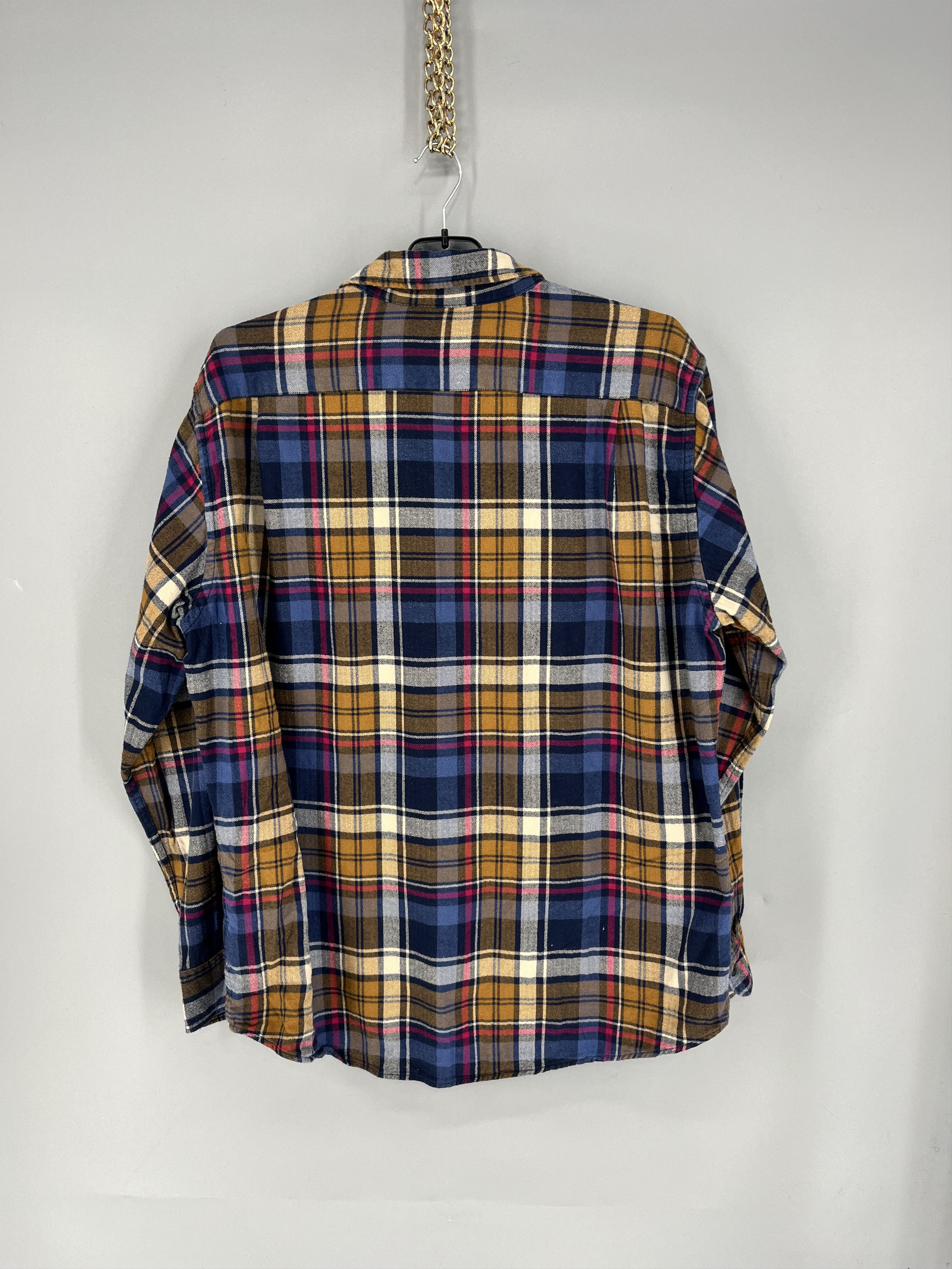Flannel Vintage Uniqlo Flannel Shirt Button Up Travis Scott Style Size US XL / EU 56 / 4 - 9 Thumbnail