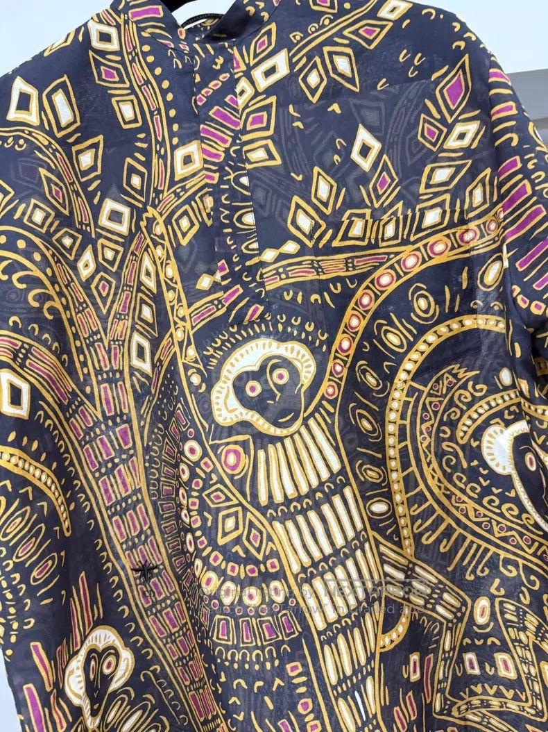 Dior Dior African graffiti blue brown light and thin all-cotton Size XS / US 0-2 / IT 36-38 - 2 Thumbnail