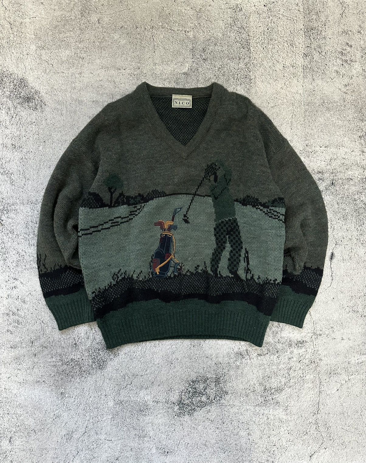 Vintage Polo Ralph Style Golf Man Nico Wool Sweater Knit Size US M / EU 48-50 / 2 - 1 Thumbnail