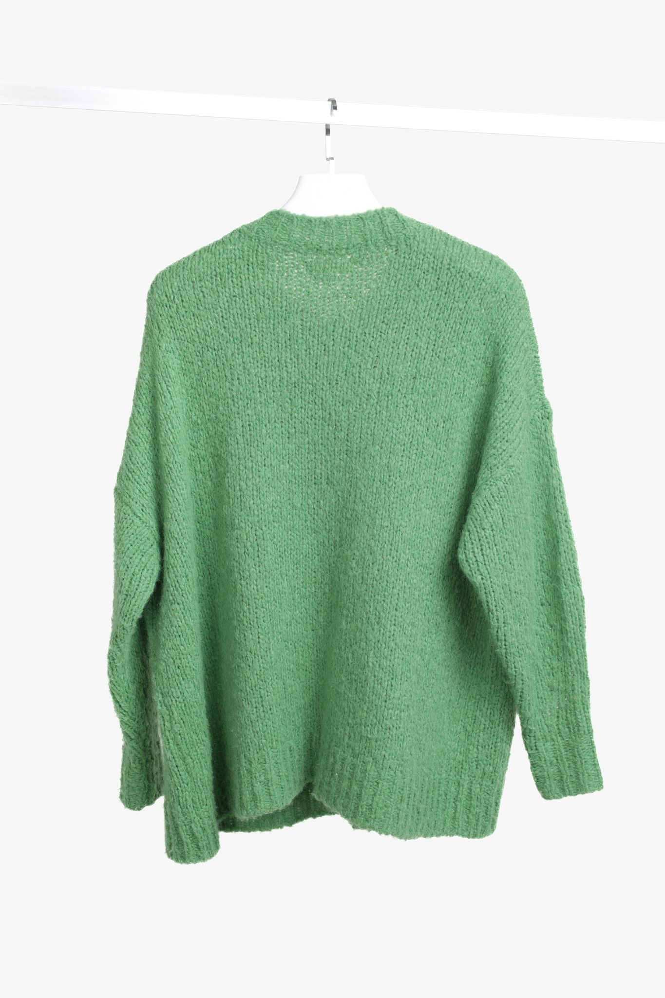 Isabel Marant Etoile Isabel Marant Étoile Green Oversized Alpaca Wool Sweater Size XS / US 0-2 / IT 36-38 - 2 Thumbnail