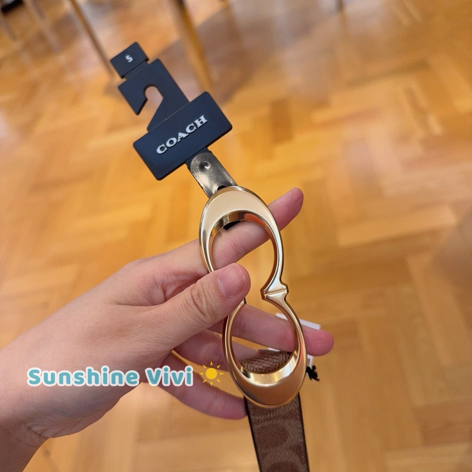 Coach New Coach Signature Belt, 25 Mm Gold/Tan/Brown cx061 Small Size ONE SIZE - 3 Thumbnail