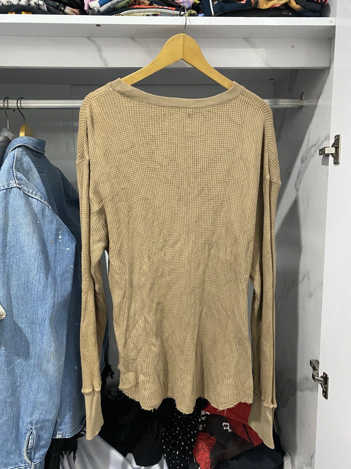 If Six Was Nine × Japanese Brand × Le Grande Bleu (L.G.B.) Japanese Waffle Longsleeve Numbernine Kmrii Styled Size US XL / EU 56 / 4 - 3 Thumbnail
