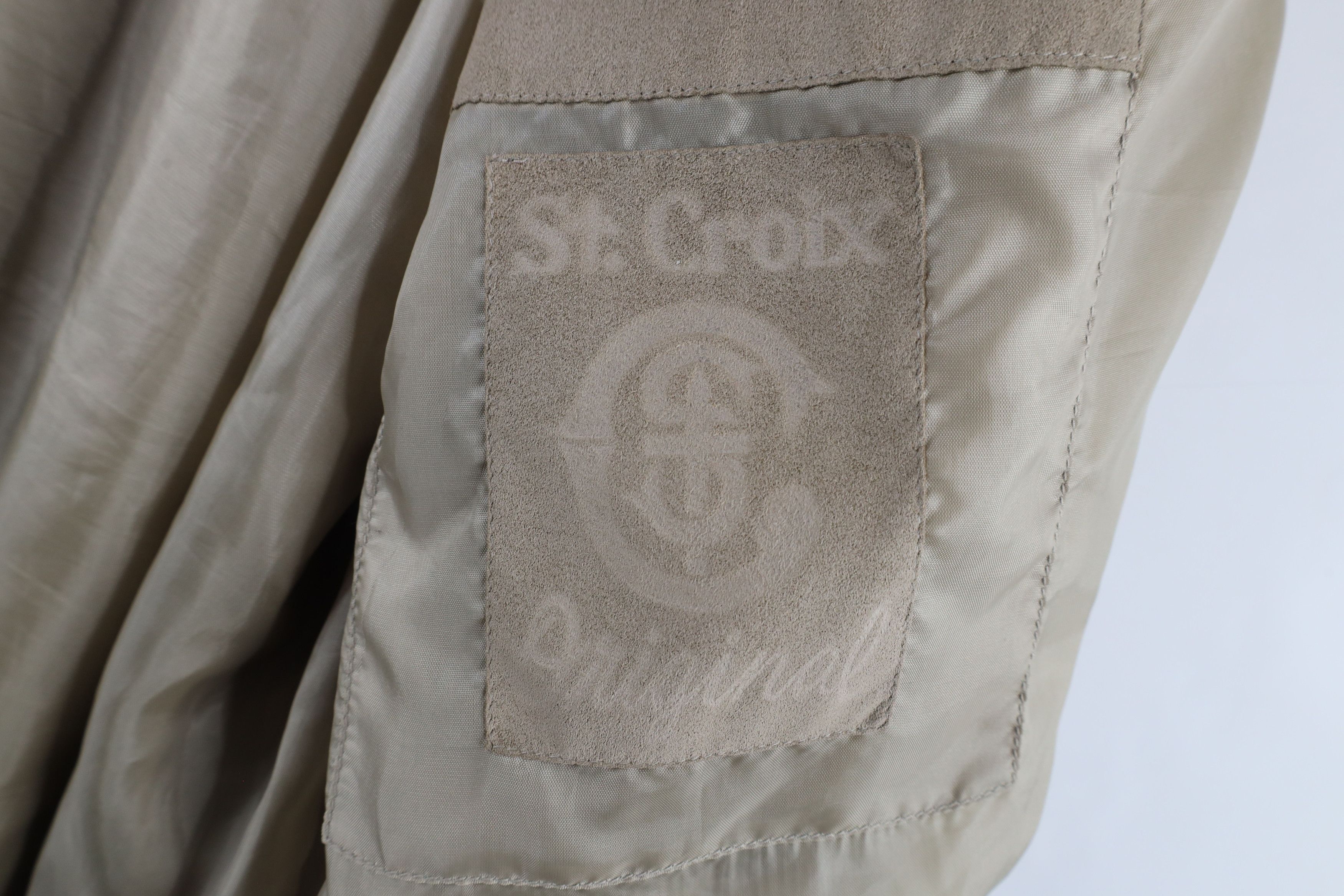 St. Croix × Vintage Vintage 90s St Croix Long Microfiber Bomber Jacket Beige USA Size US XXL / EU 58 / 5 - 9 Thumbnail