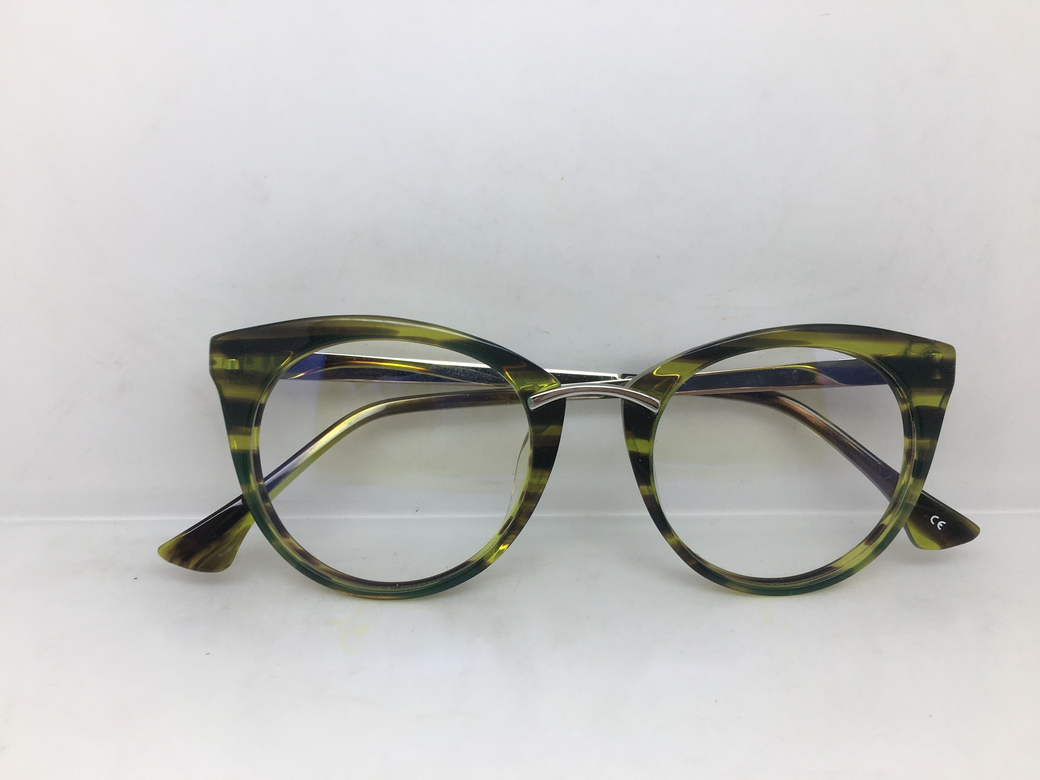 Other Green Brown Handmade Acetate Eyeglasses Frame Size ONE SIZE - 6 Thumbnail