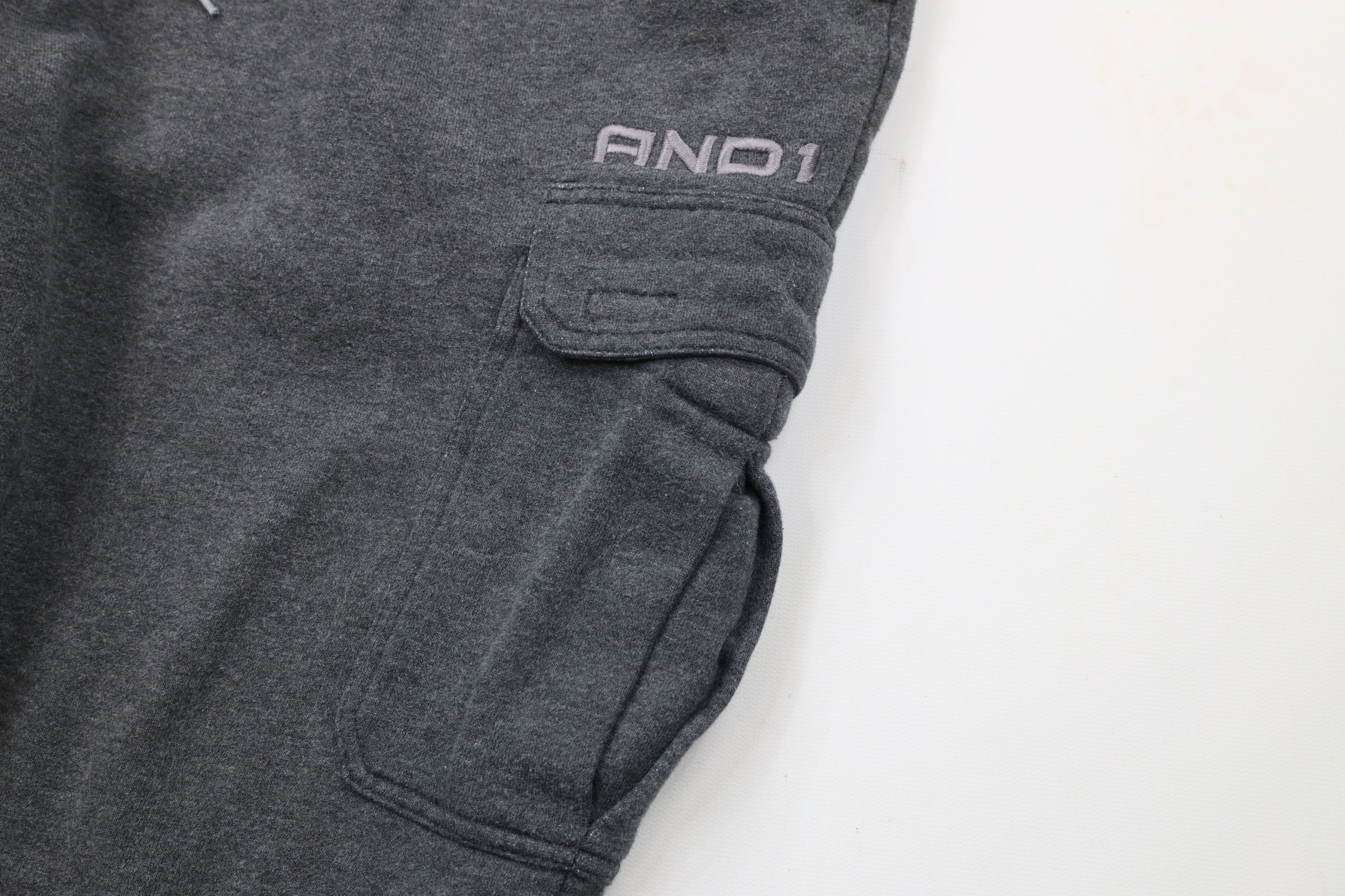 Vintage Vintage AND1 And One Out Wide Leg Cargo Sweatpants Gray Size US 40 / EU 56 - 5 Thumbnail
