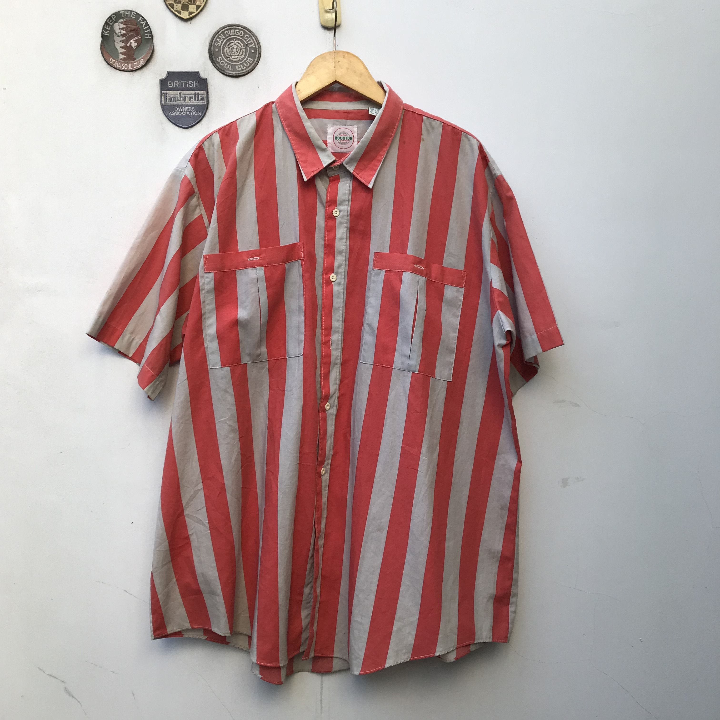 Vintage Vintage american classic Houston red candy stripes size xl Size US XL / EU 56 / 4 - 17 Thumbnail