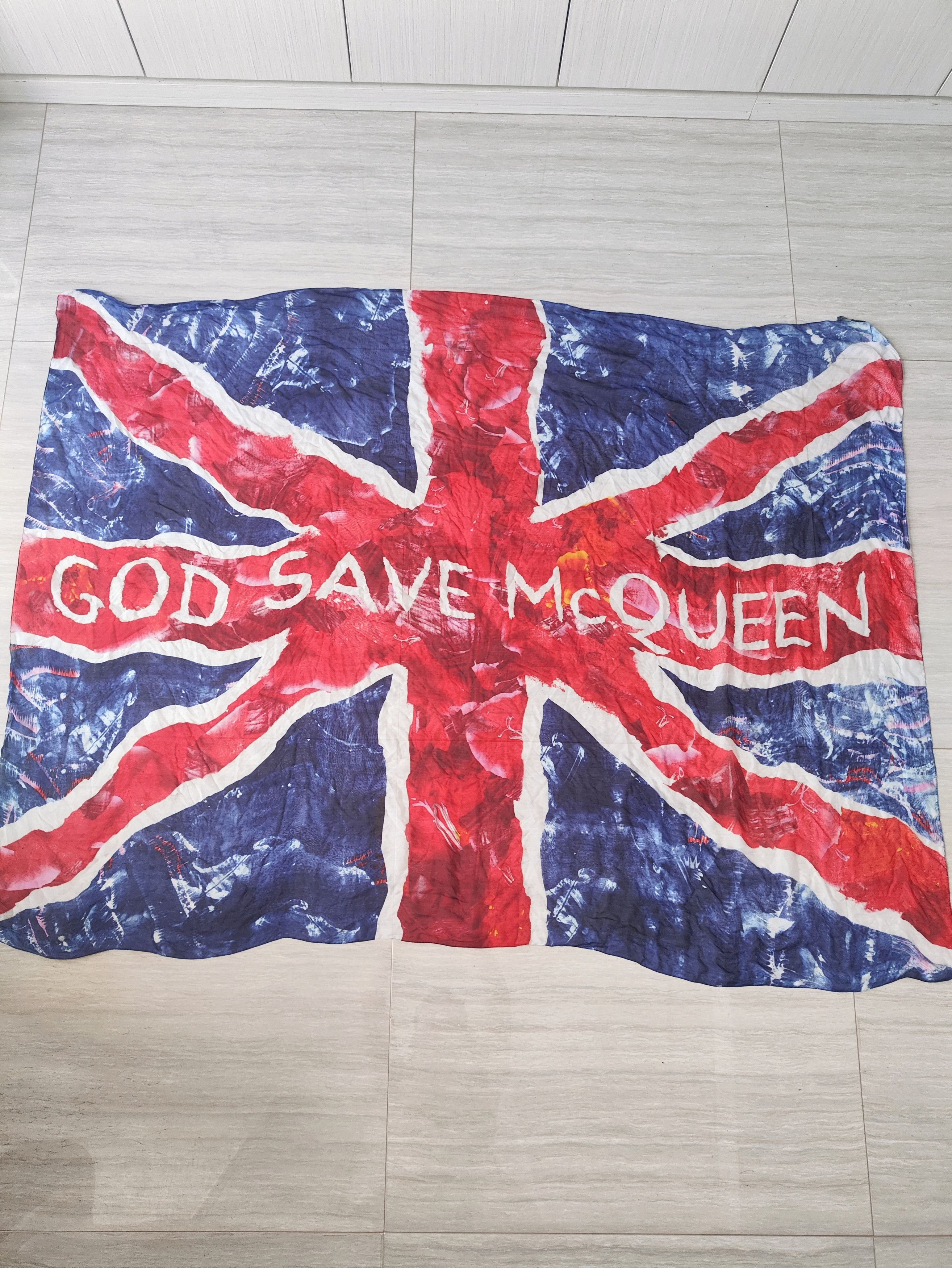 Alexander McQueen AW11 God Save McQueen Union Jack Archive Silk Scarf Size ONE SIZE - 1 Thumbnail