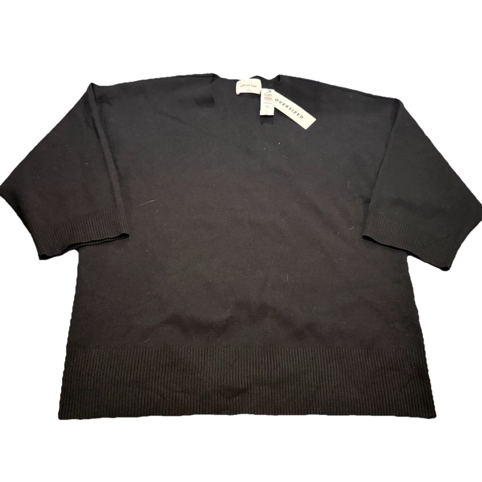 Aritzia VINTAGE Aritzia Wilfred Souvenir Sweater Oversized V-Neck Women Size 2 Black Size XS / US 0-2 / IT 36-38 - 4 Thumbnail