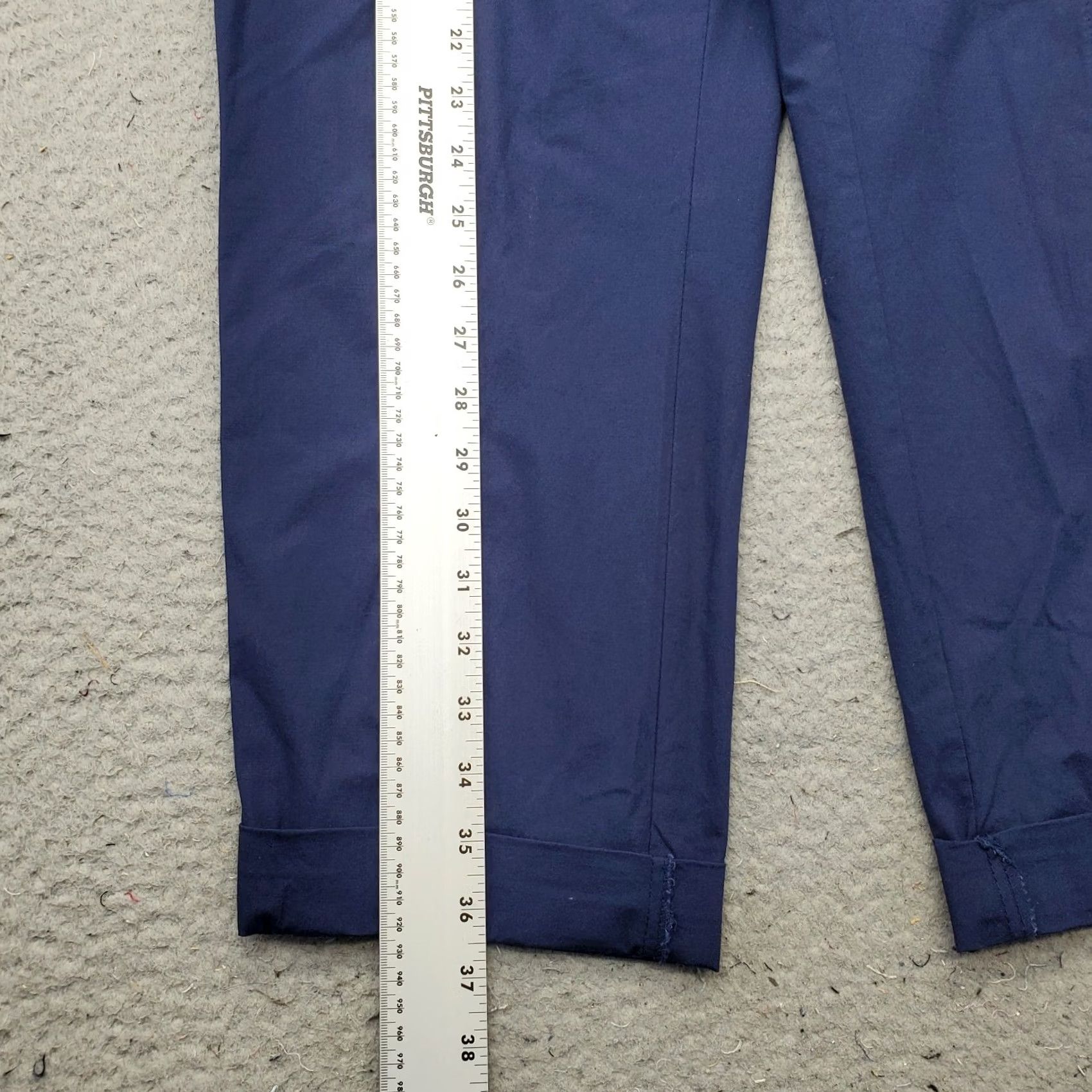 Vintage Chico's Fitigues Cargo Pants Women M Blue Stretch Regular Fit Cuff Hem Size 32" / US 10 / IT 46 - 3 Thumbnail