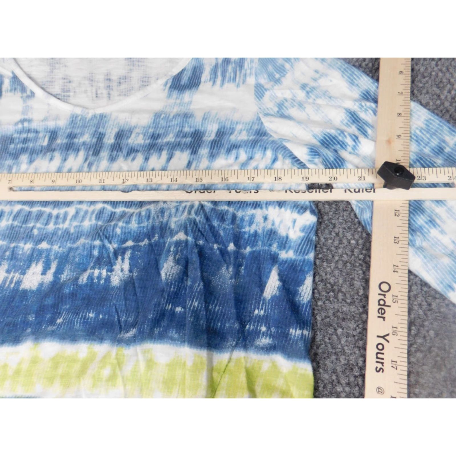 Vintage Onque Casuals Womens Blouse L Blue Striped Stretch Crew Neck Long Sleeve Dolman Sleeve Casual Shirt Women Regular Size L Flat Size L / US 10 / IT 46 - 6 Thumbnail