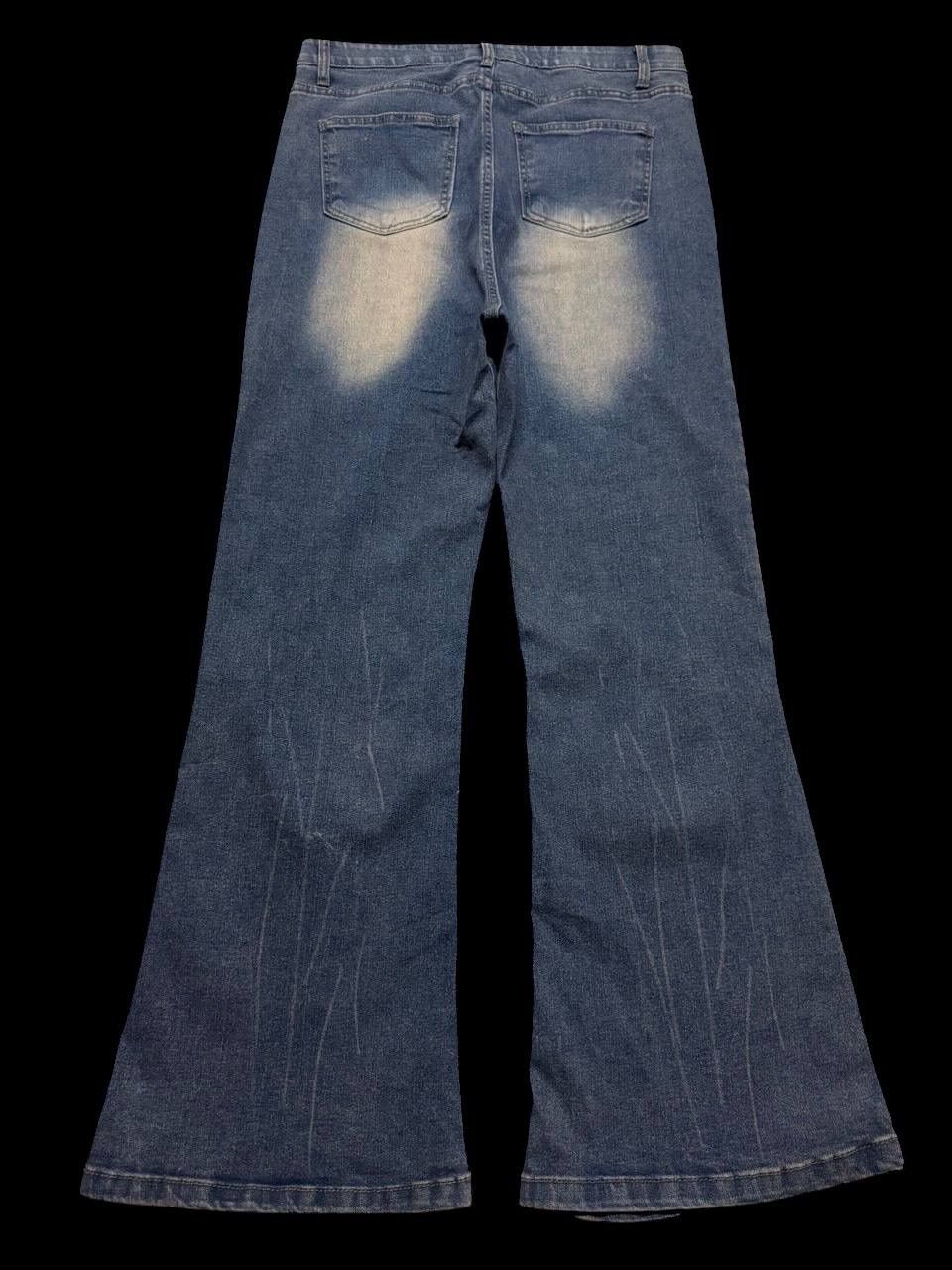 Other FLARE 90s Style Japanese Mudwash Punk Bootcut Denim Jeans Size US 30 / EU 46 - 11 Thumbnail