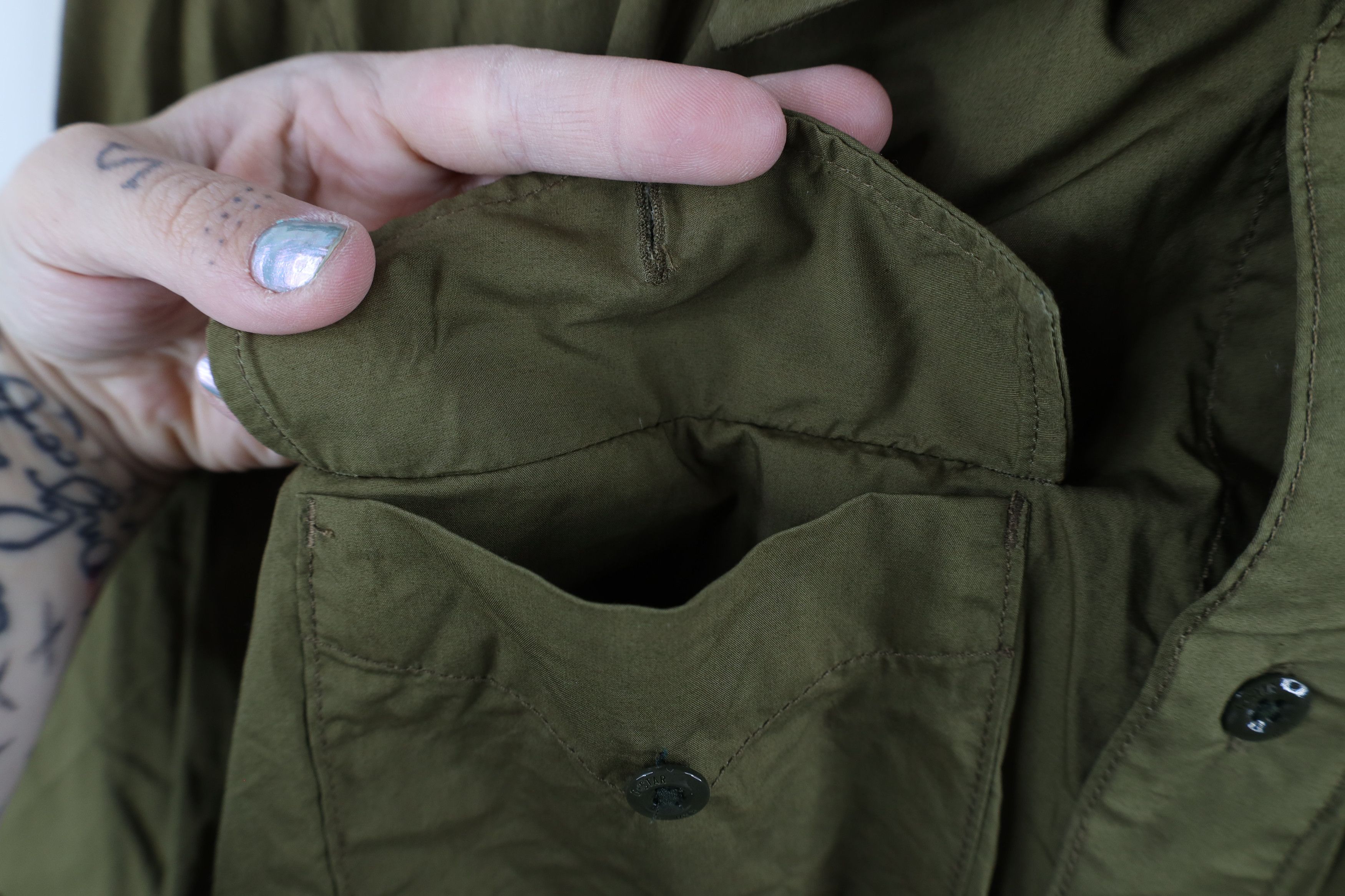 Vintage G Star Raw Spell Out Military Style Collared Button Shirt Size US L / EU 52-54 / 3 - 5 Thumbnail