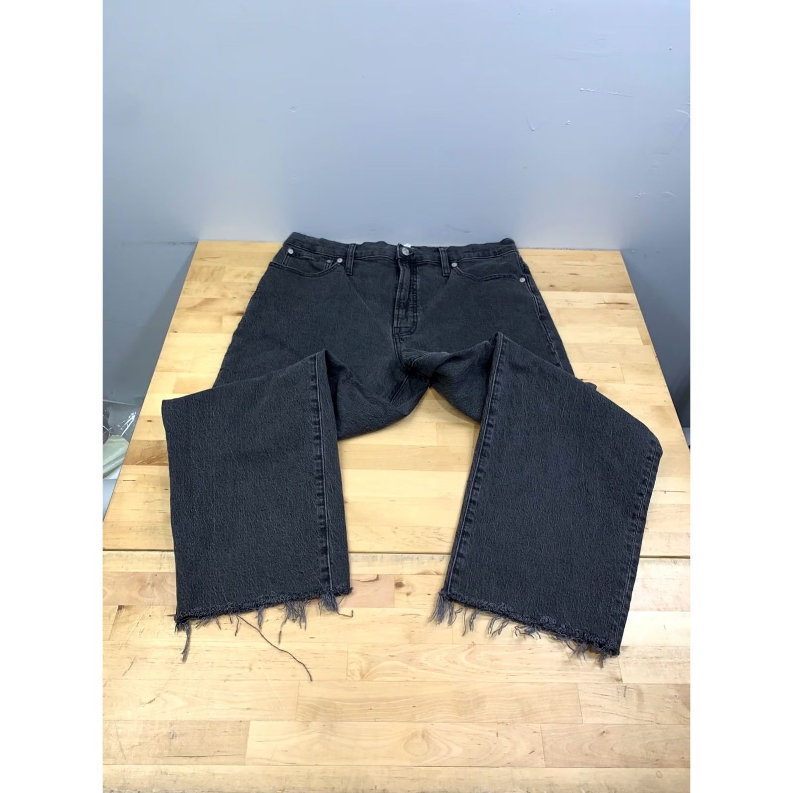 Madewell Madewell Jeans Women 31 Black Faded Vintage Straight 5-Pocket Denim High Rise Regular Fit Shirt? Size 24" / US 00 / IT 34 - 5 Thumbnail