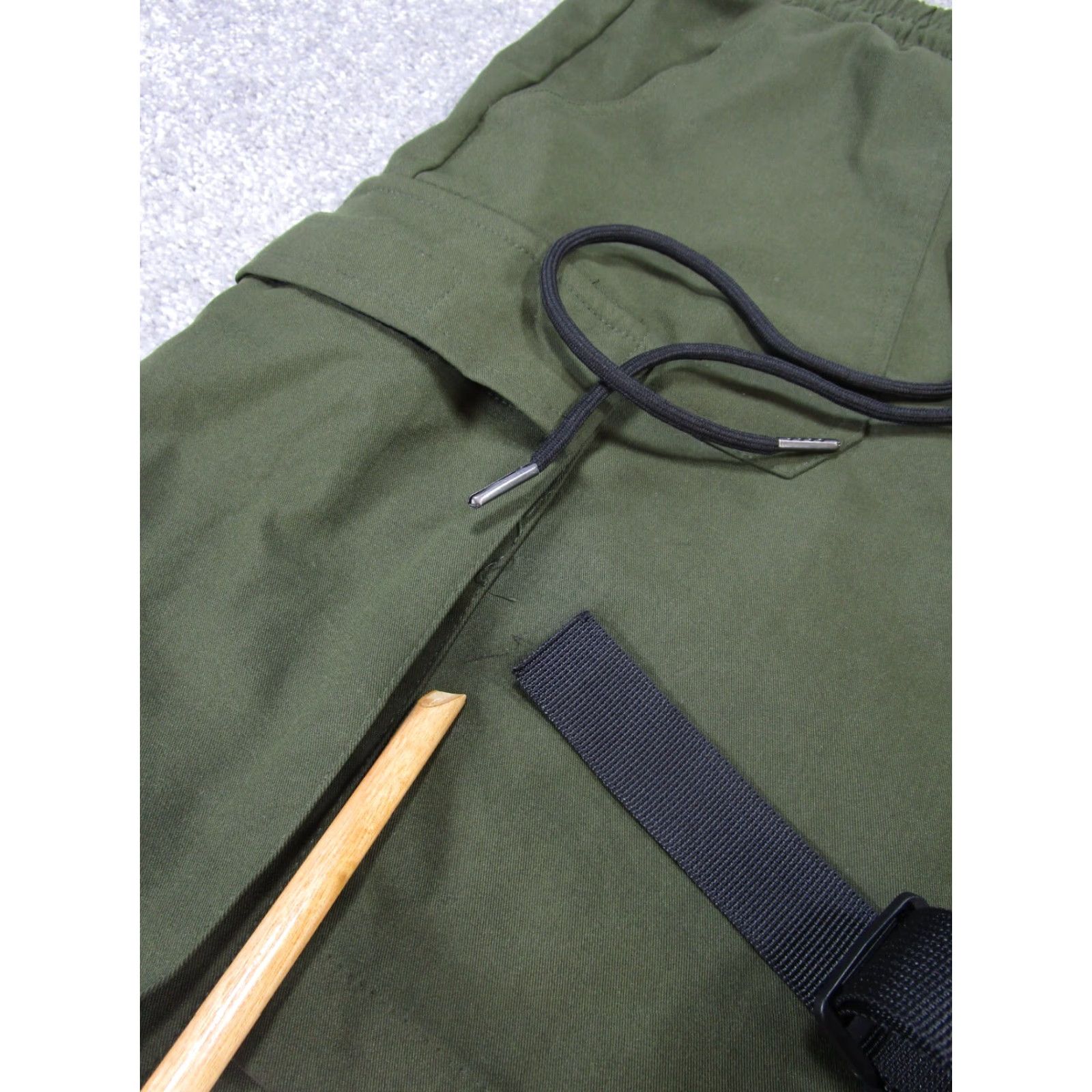 Vintage EPTM Shorts Mens 32 Green Polyester Cargo Leg Belt Read Size US 32 / EU 48 - 2 Thumbnail