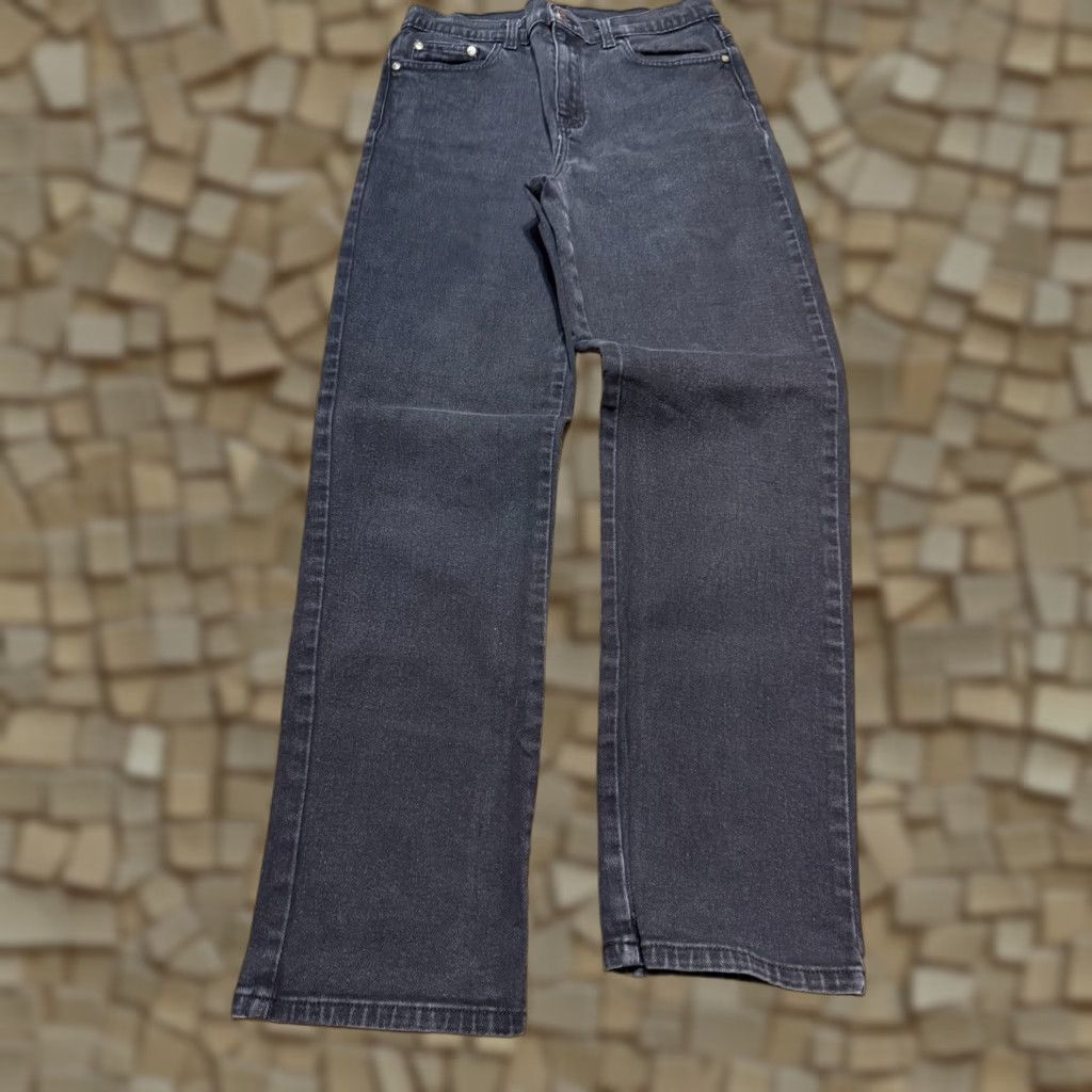 Vintage Style&Co. Jeans Women's 10 Black Denim Straight Leg Pockets 5-Pocket Design Vintage No Size 32" / US 10 / IT 46 - 1 Thumbnail