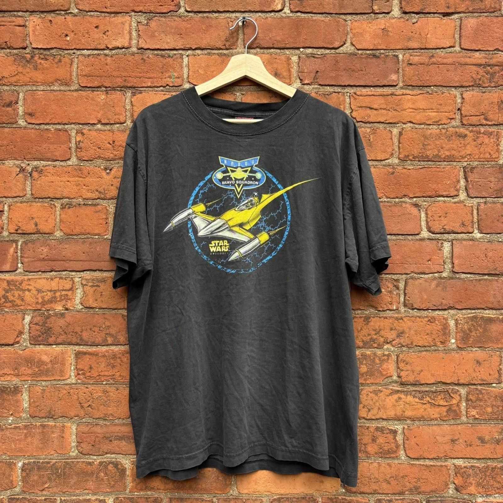 Star Wars vintage Star Wars episode 1 naboo bravo squadron t shirt 90s Size US XL / EU 56 / 4 - 1 Thumbnail